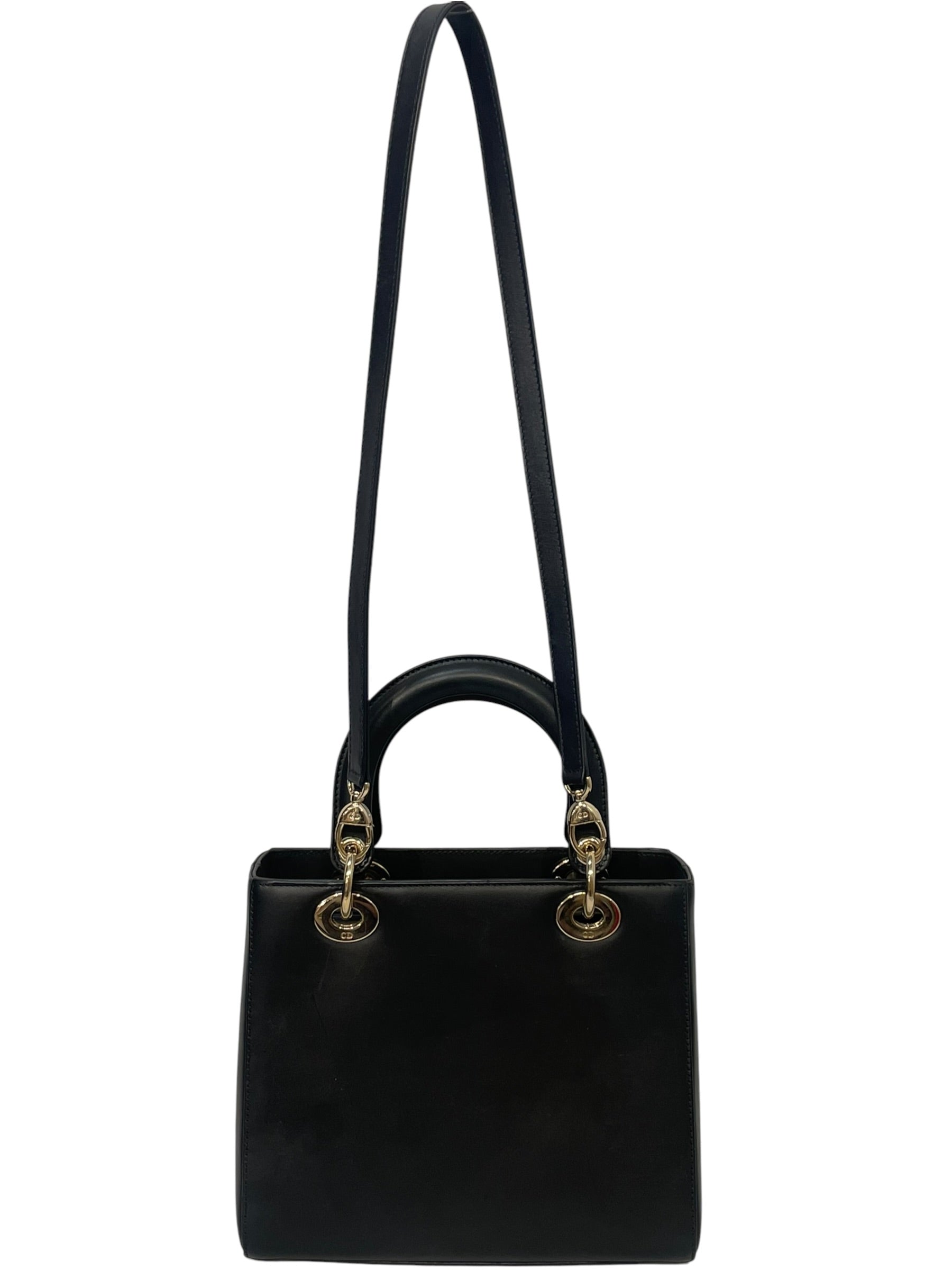 Christian Dior/Hand Bag/Leather/BLK/cannage pockets lady dior view 2
