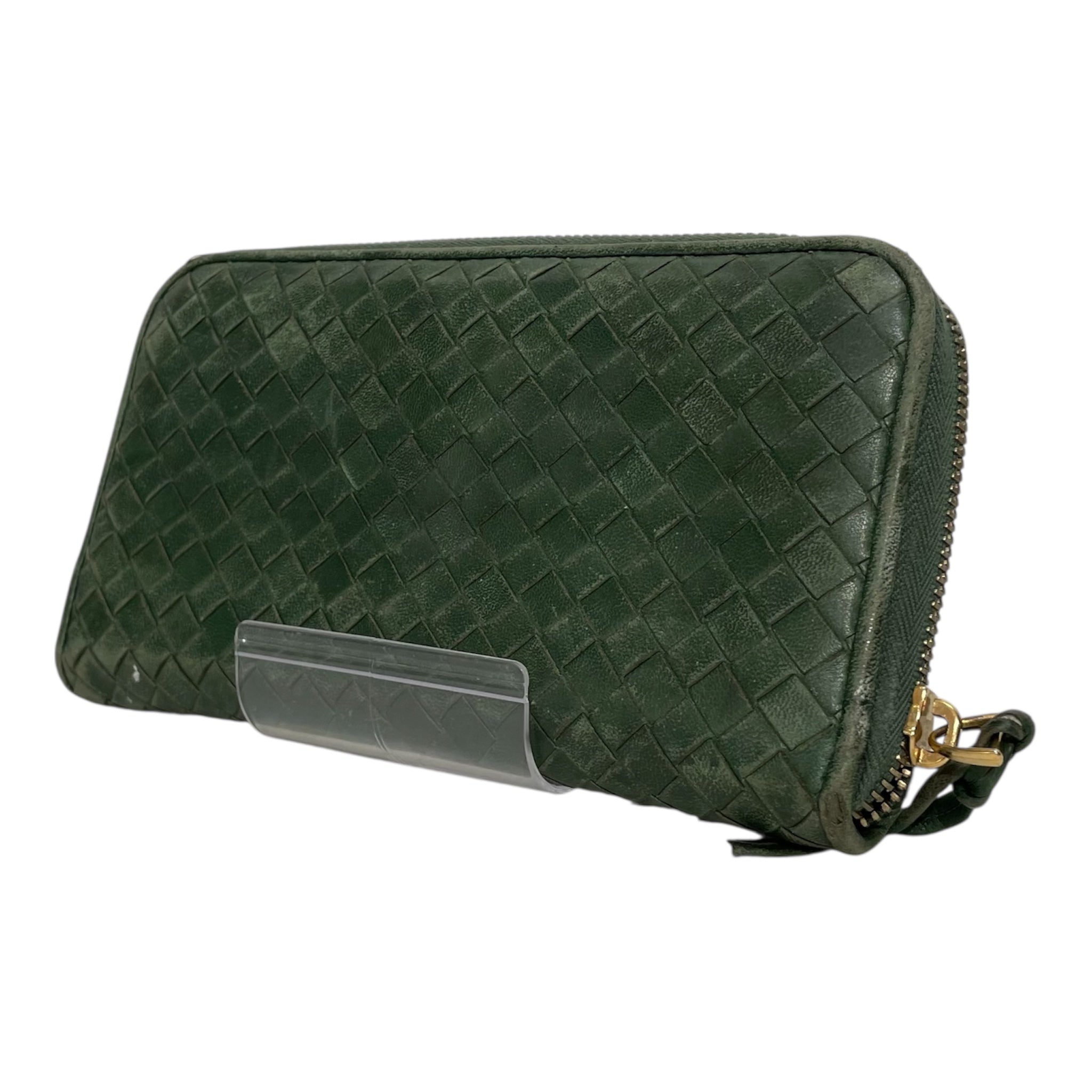 BOTTEGA VENETA/Long Wallet/Leather/GRN/Napa Intrecciato Wallet view 1