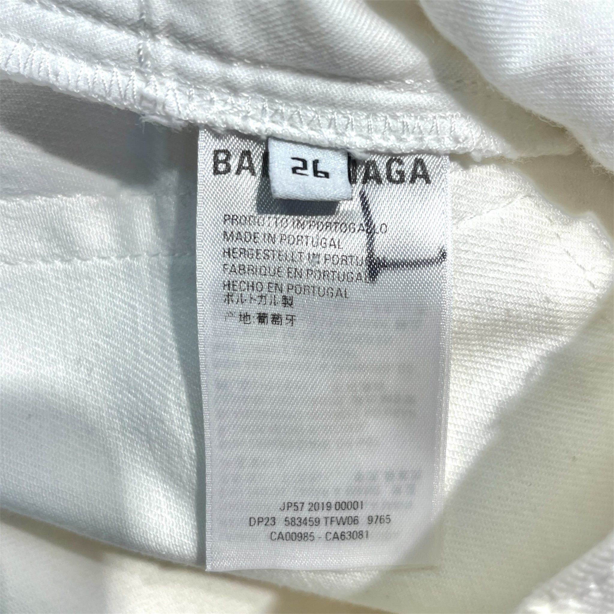 BALENCIAGA/Skinny Pants/26/Denim/WHT/RAW HEM view 4