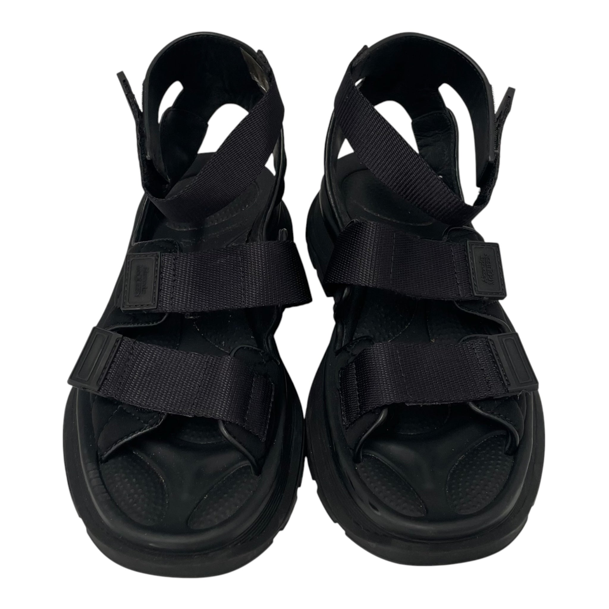 Alexander McQueen/Sandals/US 8.5/Nylon/BLK/3STRAP view 4