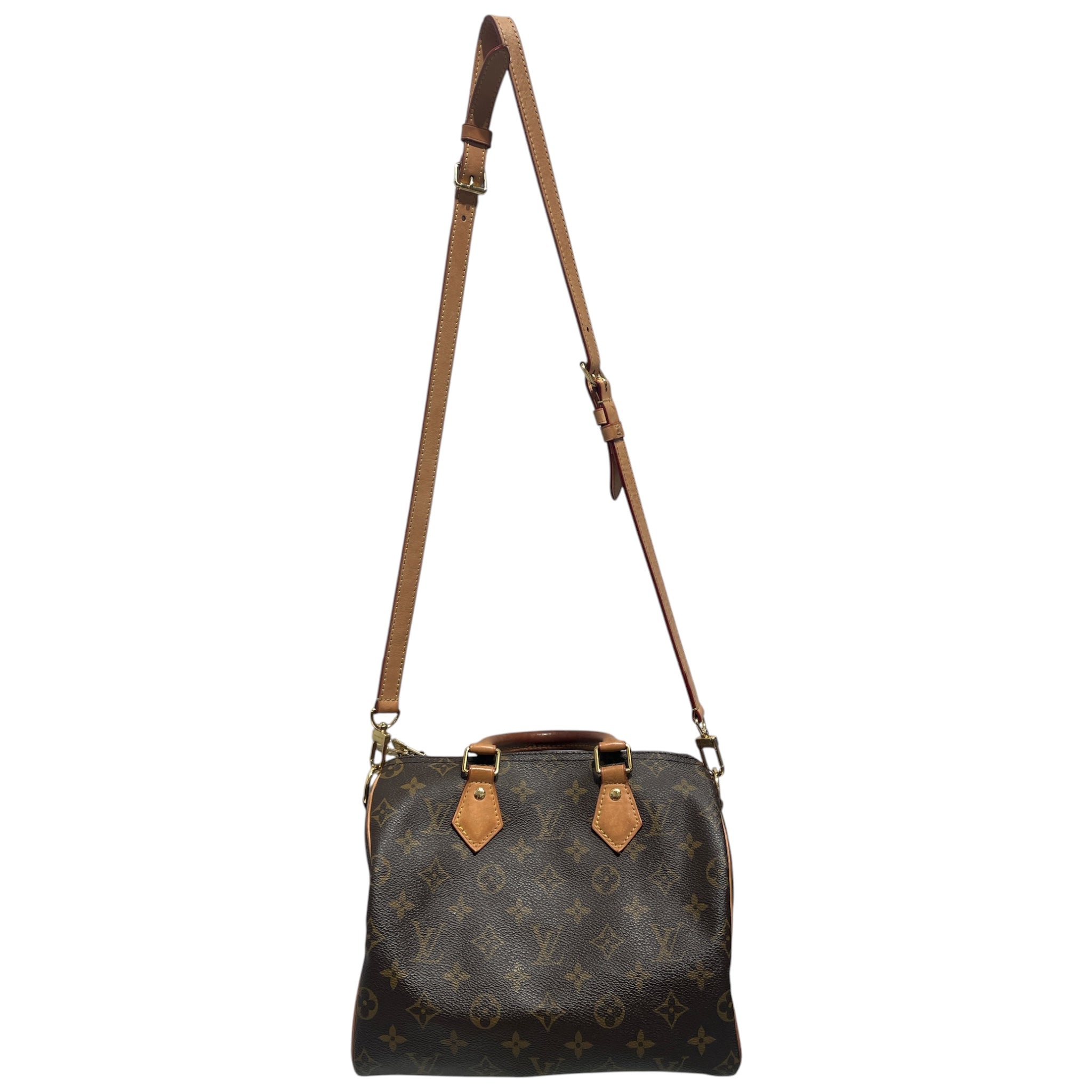 LOUIS VUITTON/Cross Body Bag/Monogram/Leather/BRW/Speedy 25 view 1