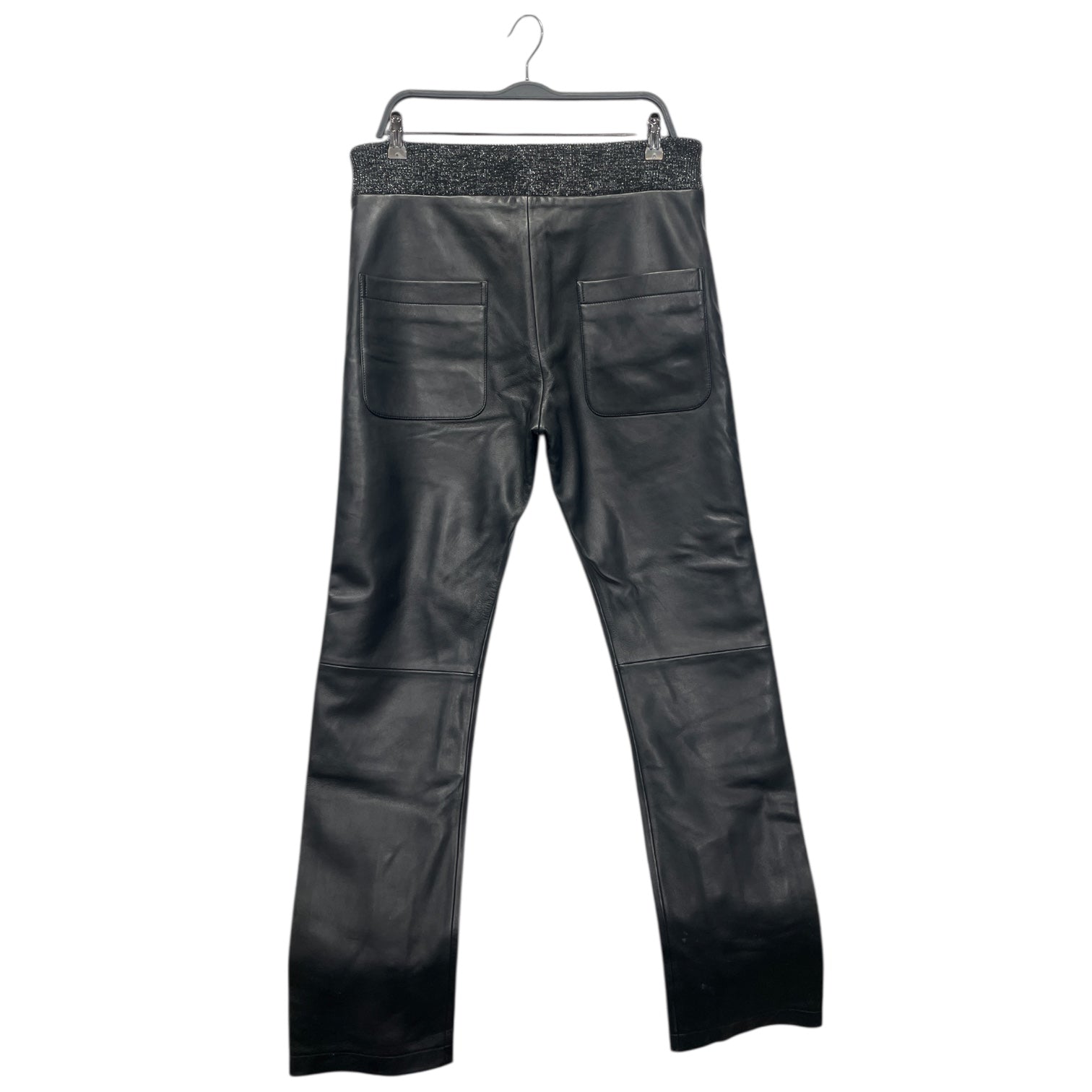 MIDNIGHT STUDIOS/Straight Pants/S/Leather/BLK/ view 2