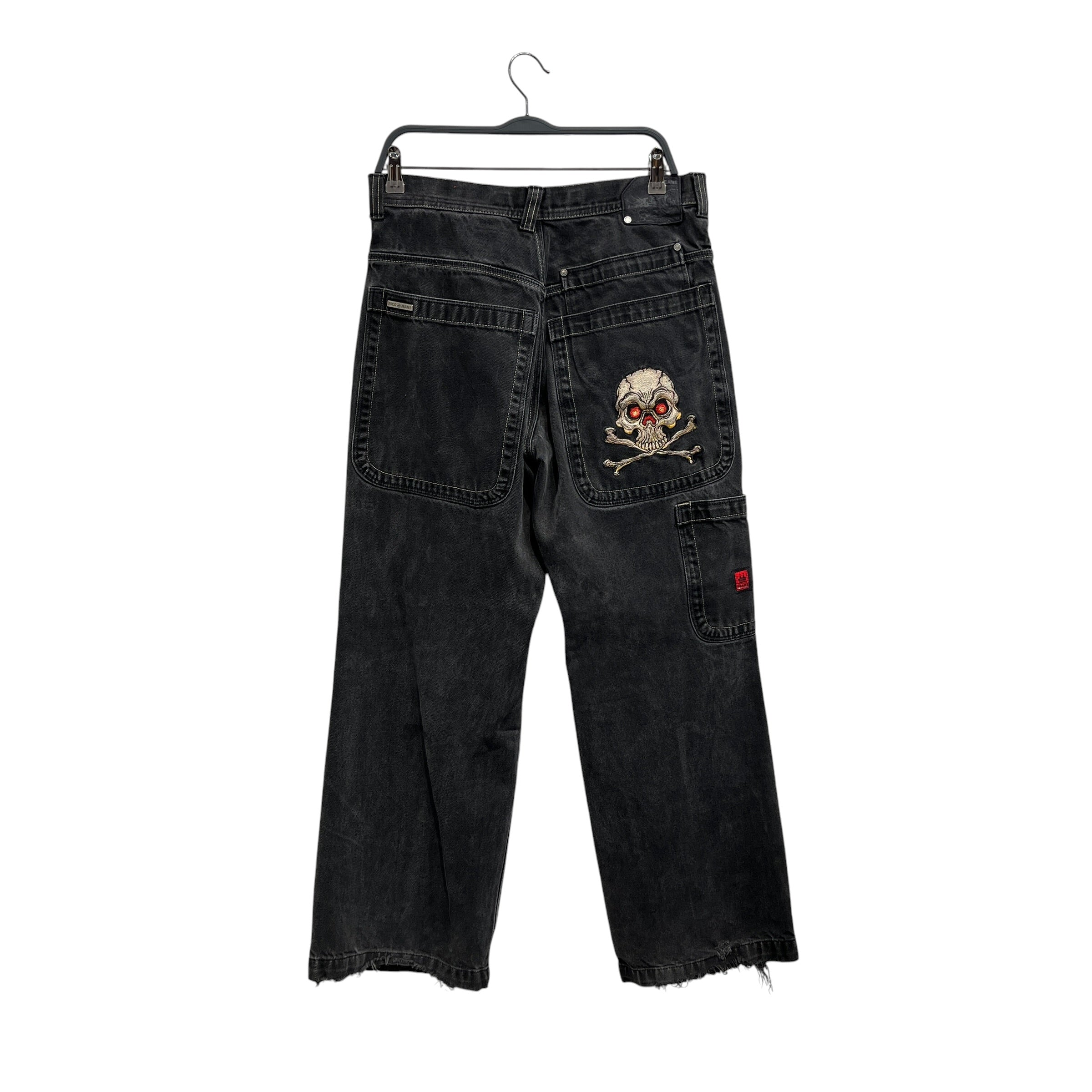 JNCO/Pants/33/Denim/BLK/Skull Emboridery on back view 2