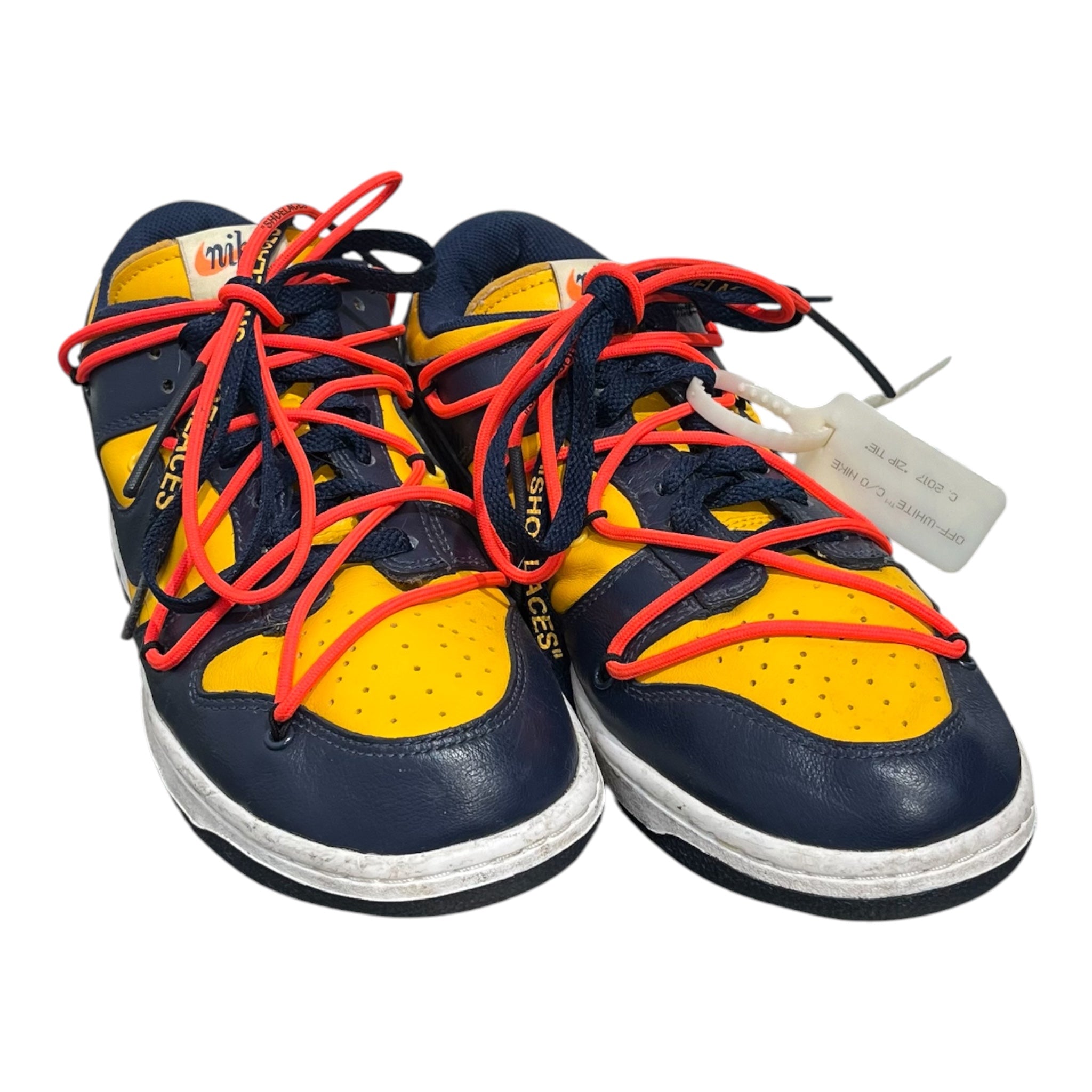 OFF-WHITE/NIKE/Low-Sneakers/US 9/Leather/NVY/nvy ylw  ct0856-700 view 1