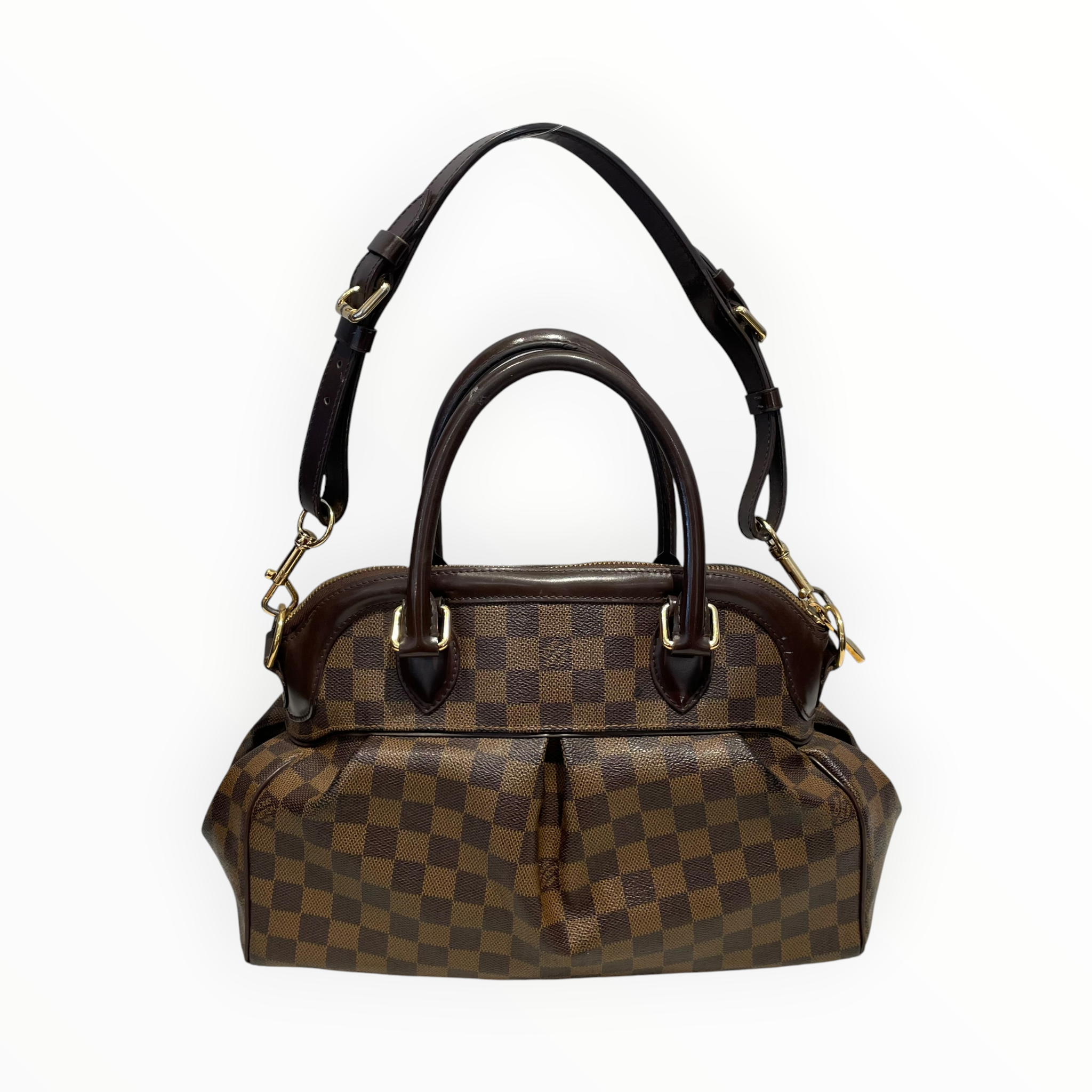 LOUIS VUITTON/Hand Bag/Monogram/Leather/BRW/Damier Ebene view 1