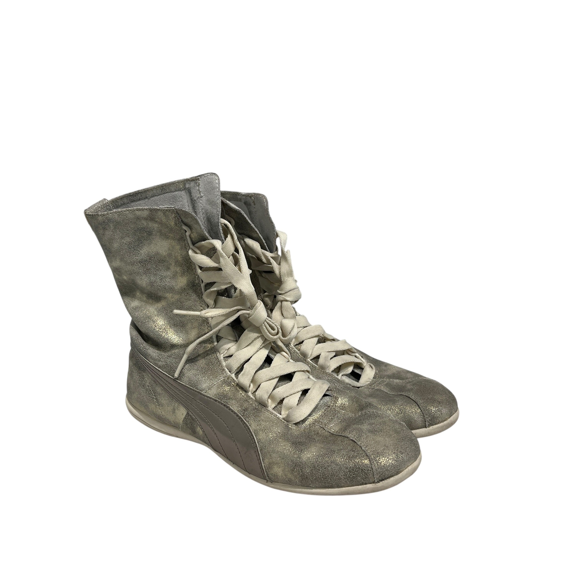 PUMA/Hi-Sneakers/US 8.5/Leather/SLV/Eskiva view 1