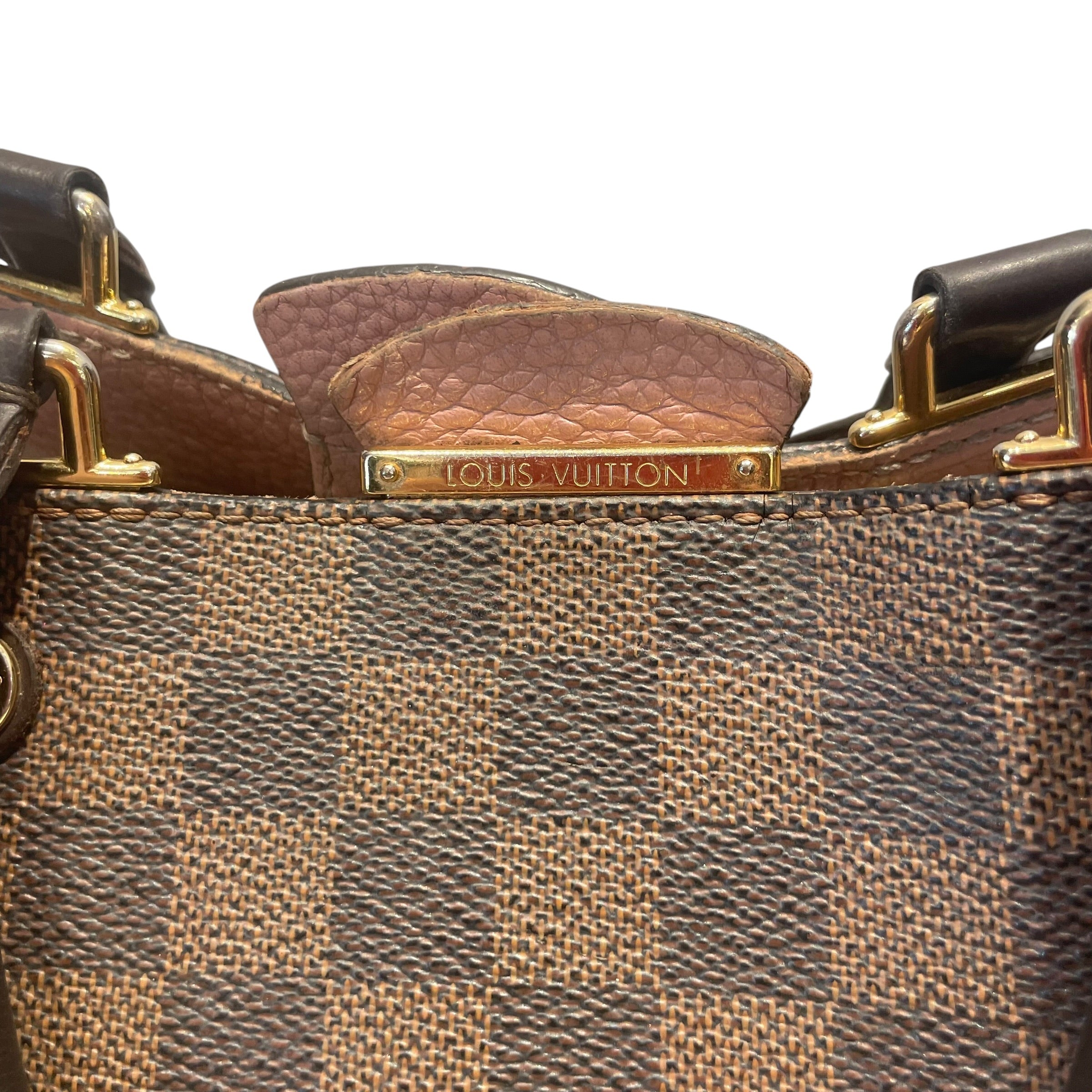 LOUIS VUITTON/Hand Bag/Leather/BRW/Damier Ebene Canvas view 6