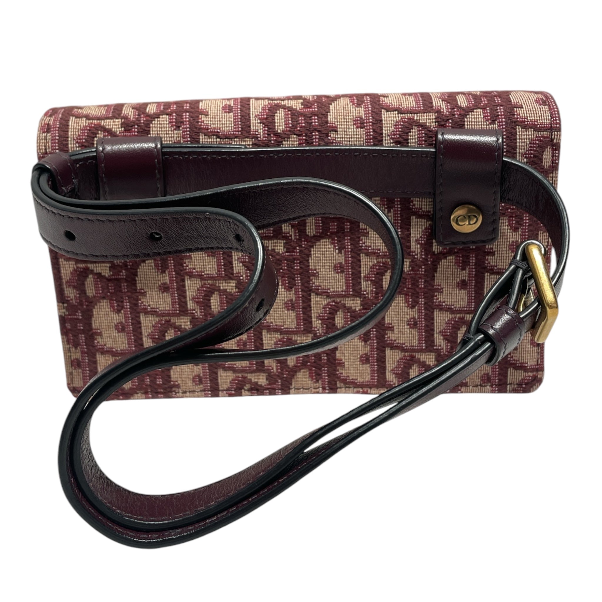 Christian Dior/Cross Body Bag/Monogram/Leather/BRD/Saddle Oblique view 2