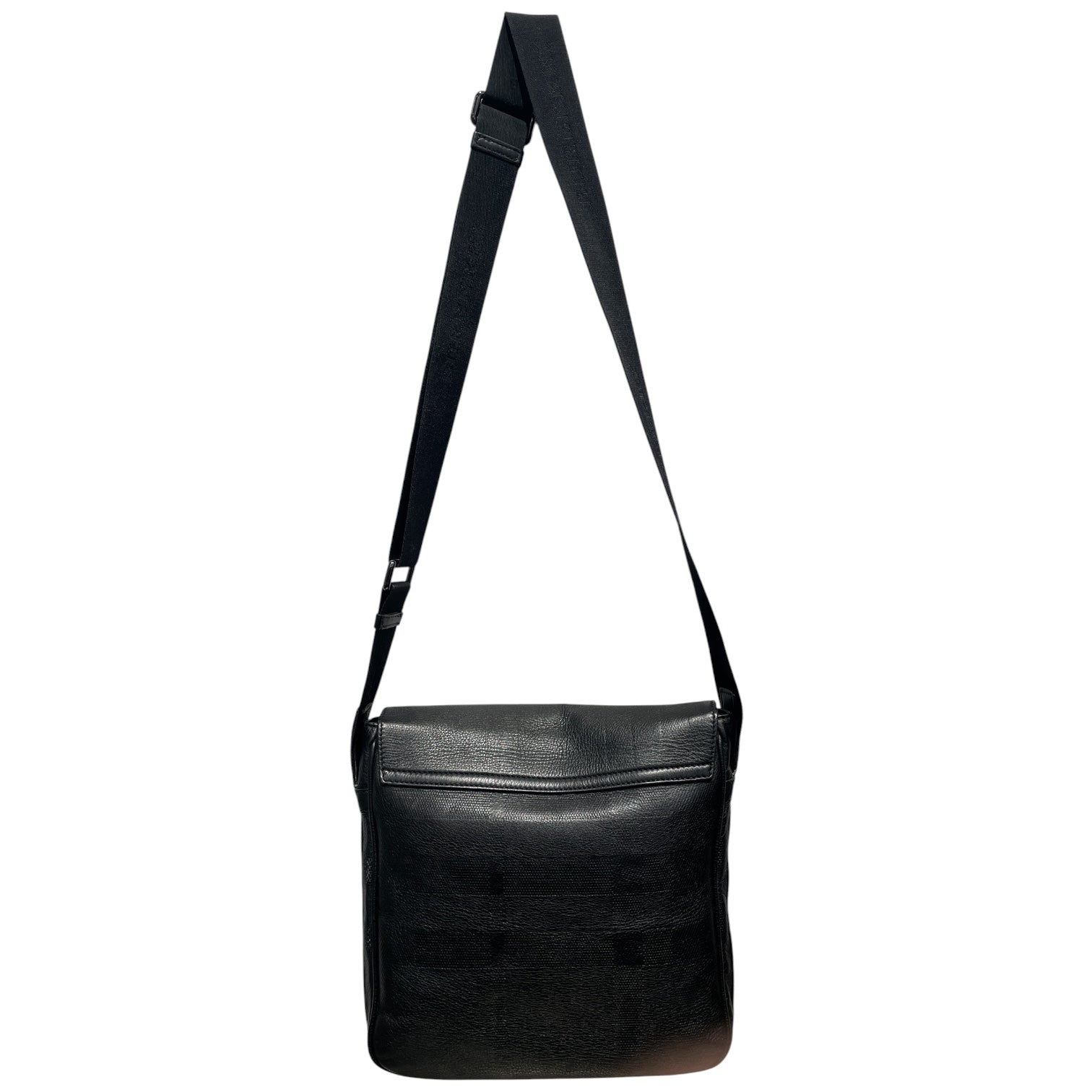 BURBERRY/Cross Body Bag/Plaid/Leather/BLK/Emmett Messenger Bag view 3
