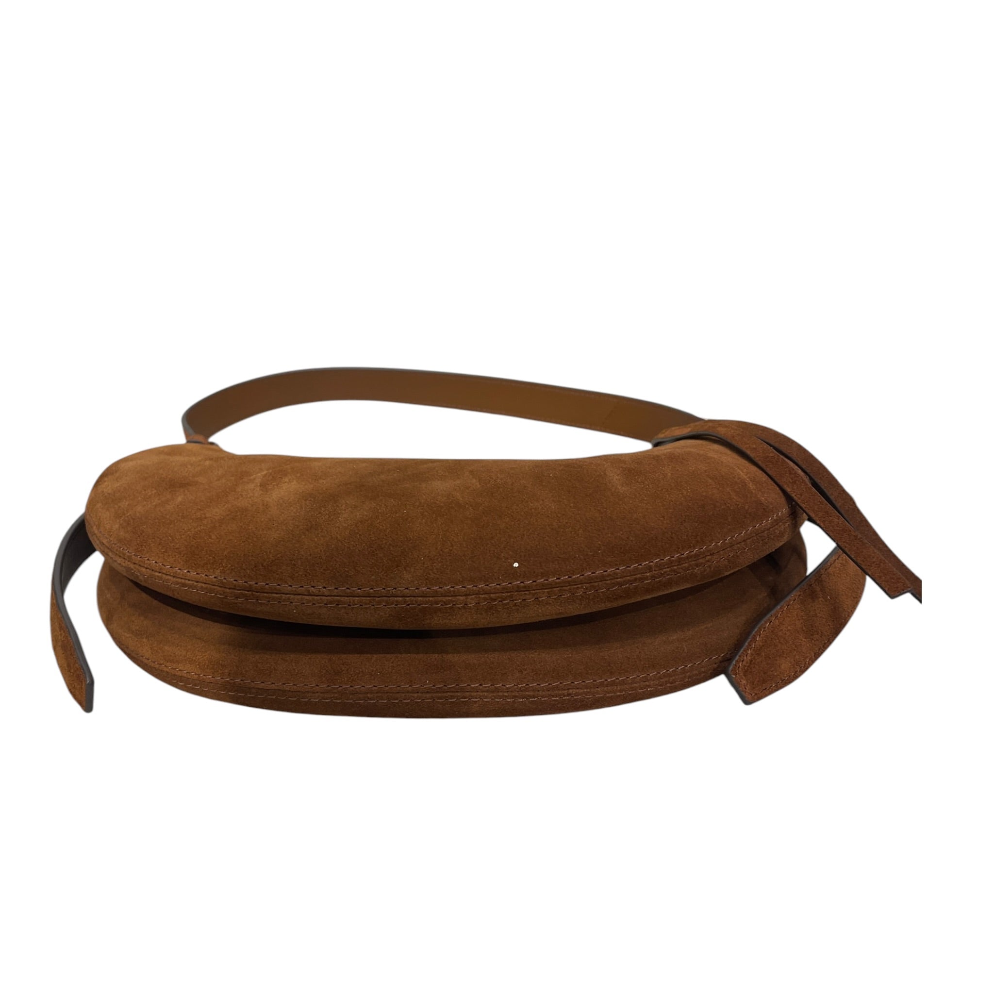 TORY BURCH/Bag/Suede/BRW/ROMY SUEDE HALF MOON view 3