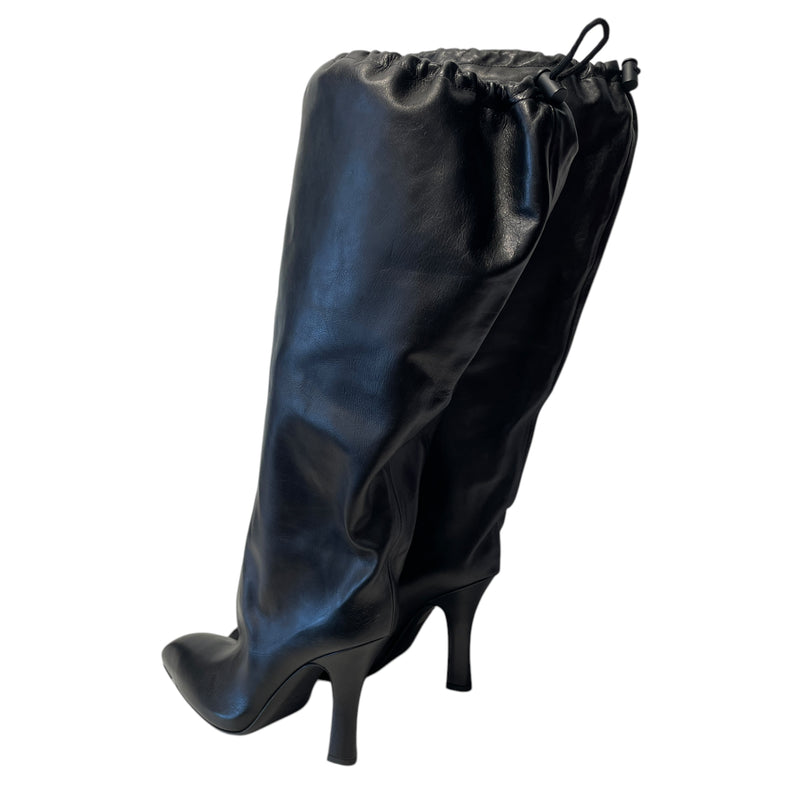 BALENCIAGA/Long Boots/US 6/Leather/BLK/FALKON BOOTS