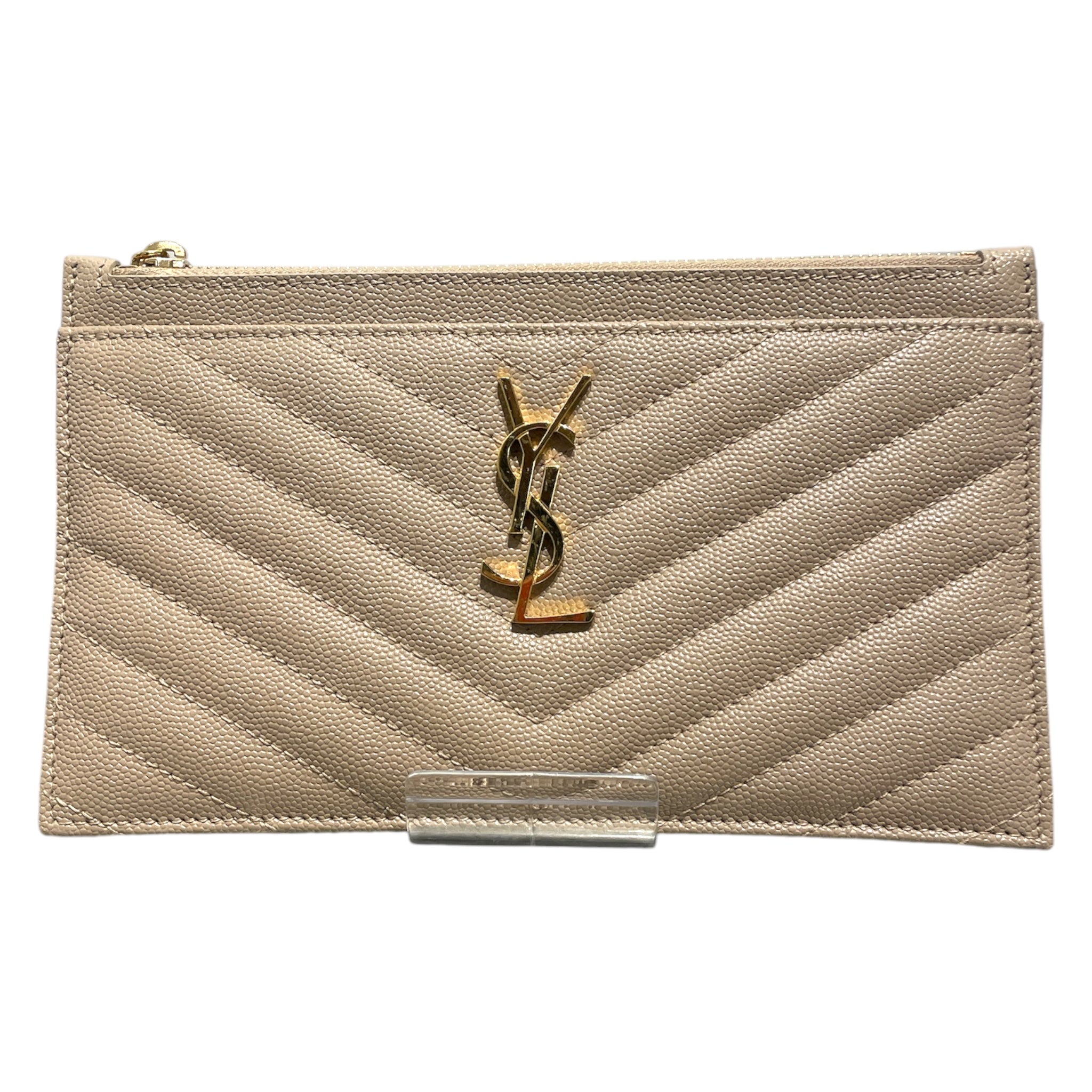 SAINT LAURENT/Pouch/Leather/BEG/Cassandra Bill Pouch view 1