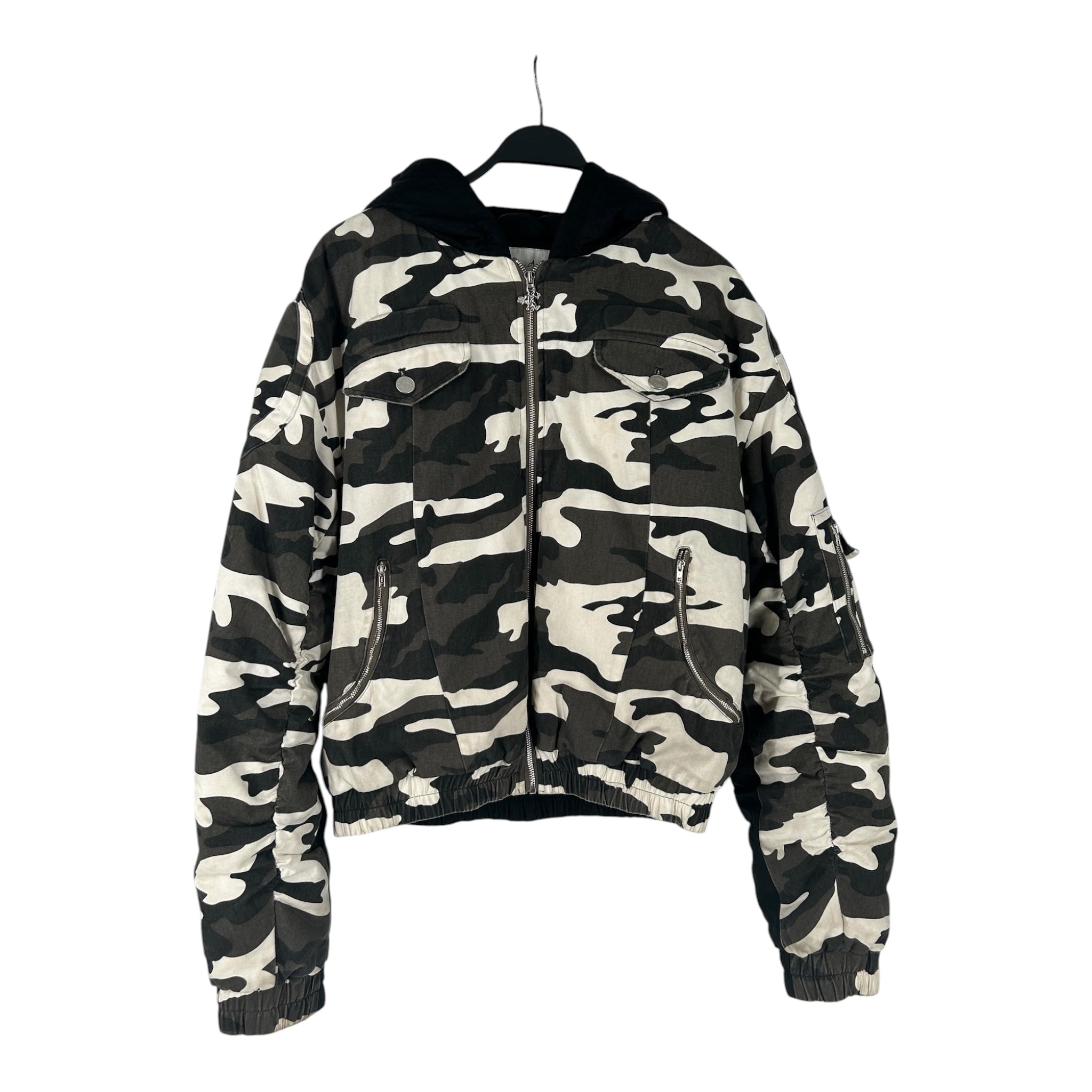 STOLEN ARTS/Jacket/L/Cotton/MLT/Camouflage/ARCTIC CAMO HOODED BOMBER view 1