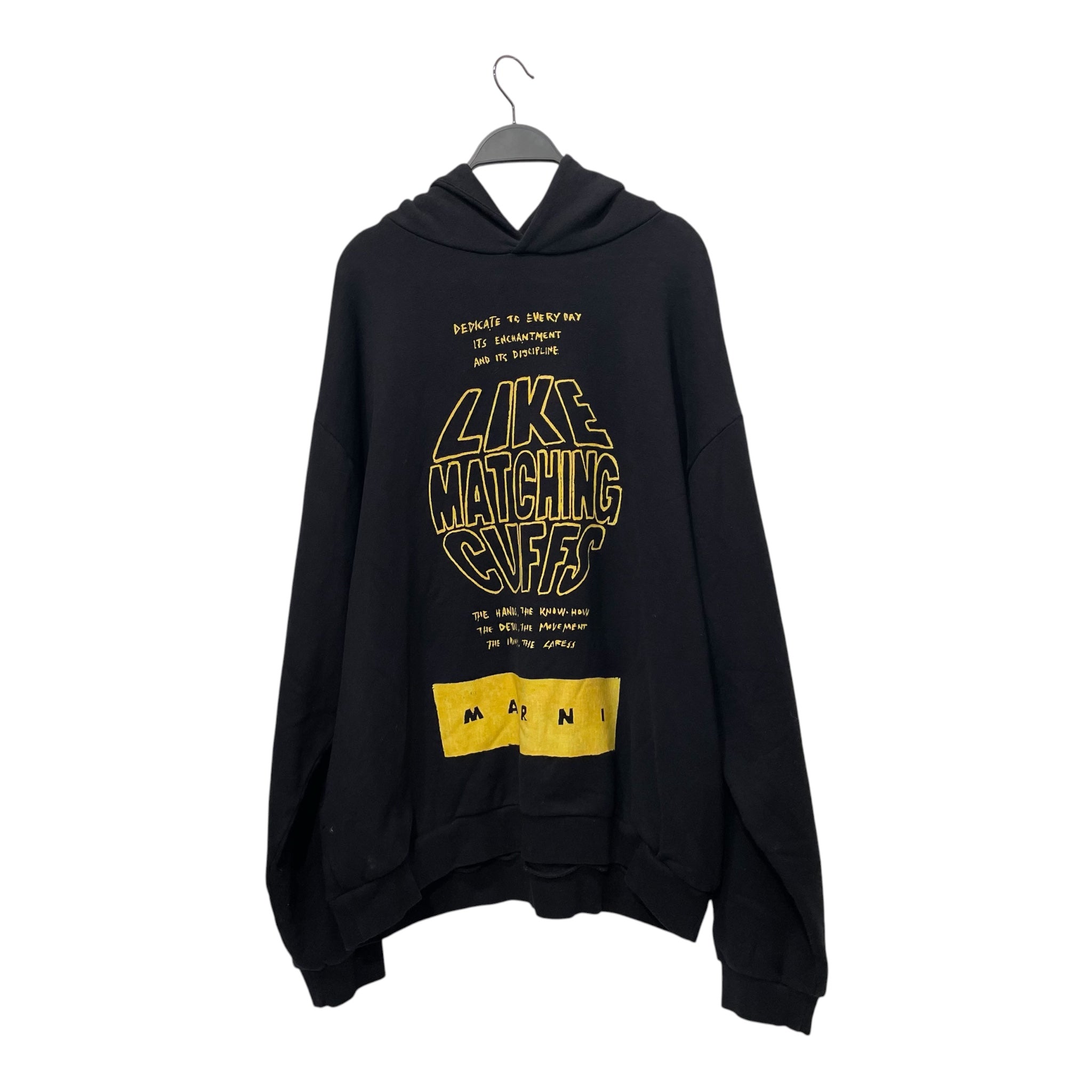 MARNI/Hoodie/48/Graphic/Cotton/BLK/LIKE MATCHING CUFFS view 1