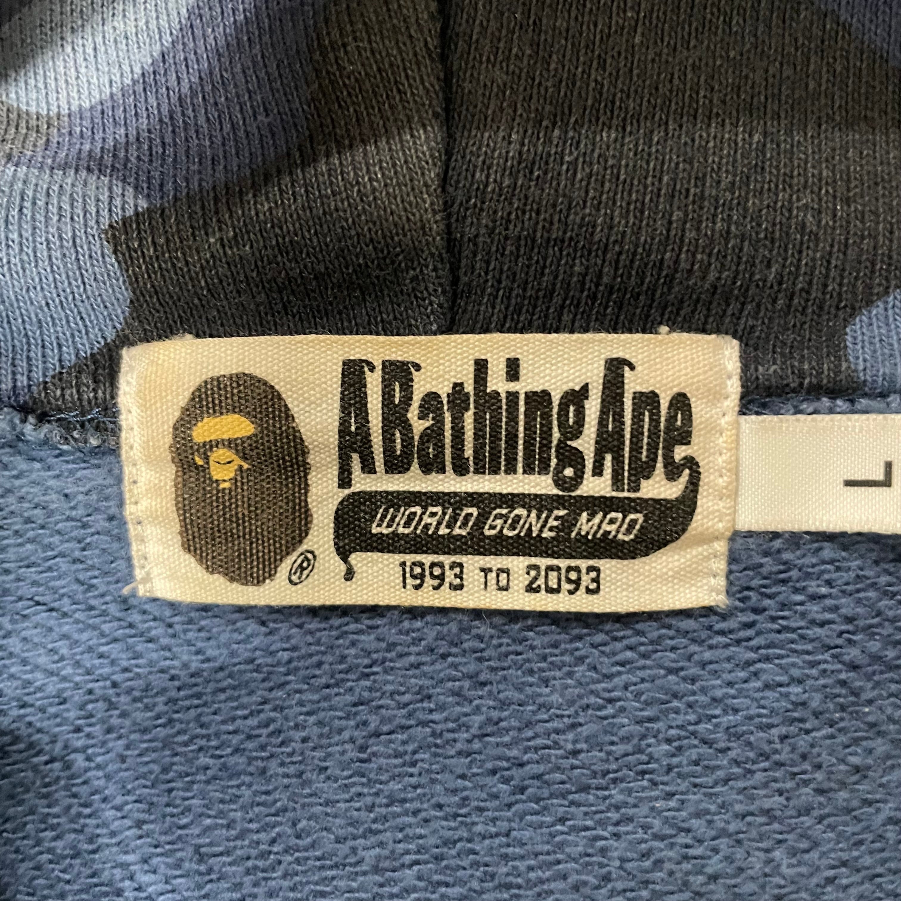 A BATHING APE/Zip Up Hoodie/L/Camouflage/Cotton/BLU/001zpg30100x view 3