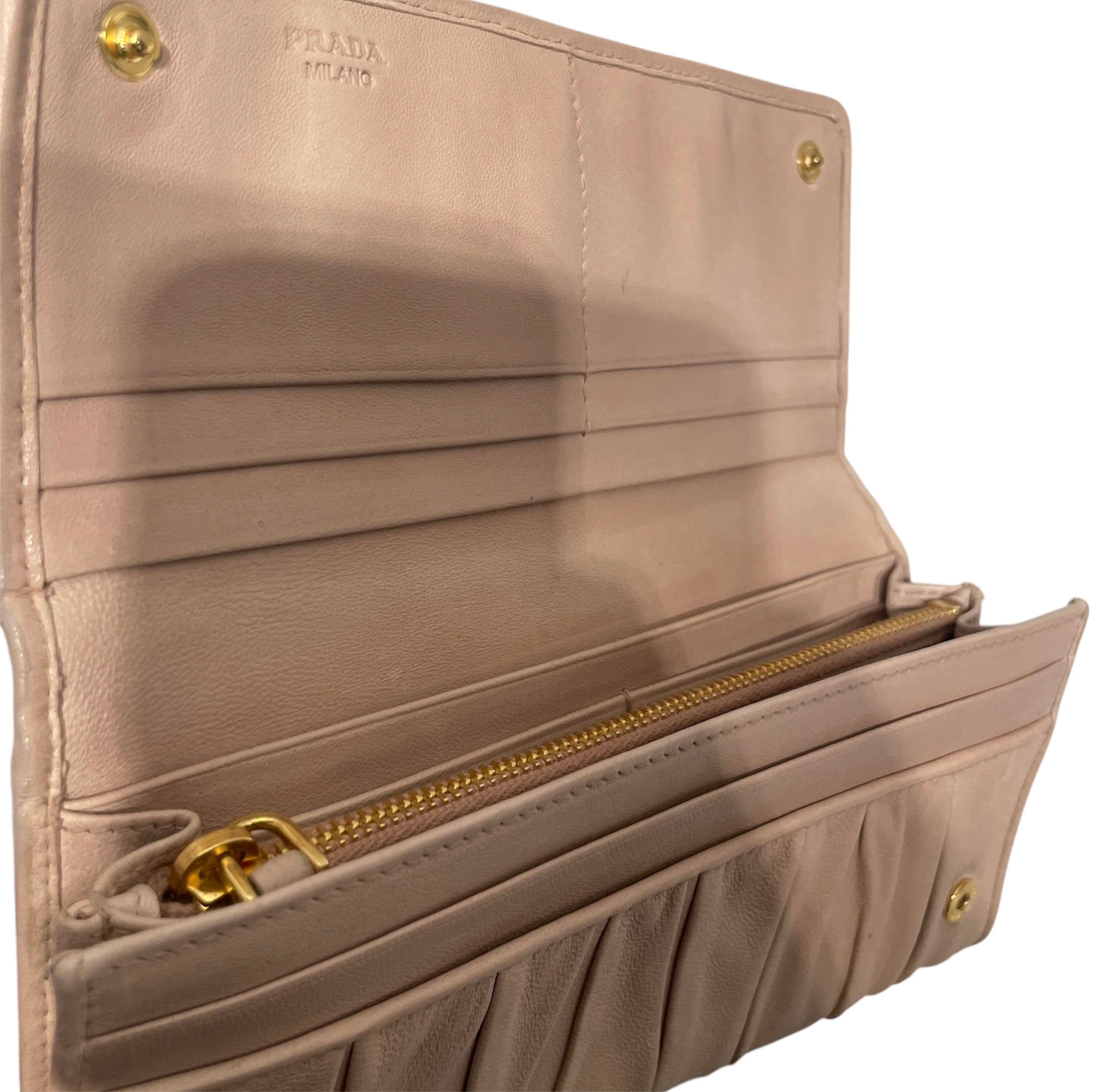 PRADA/Bifold Wallet/Leather/PNK/Prada Bifold Wallet view 4
