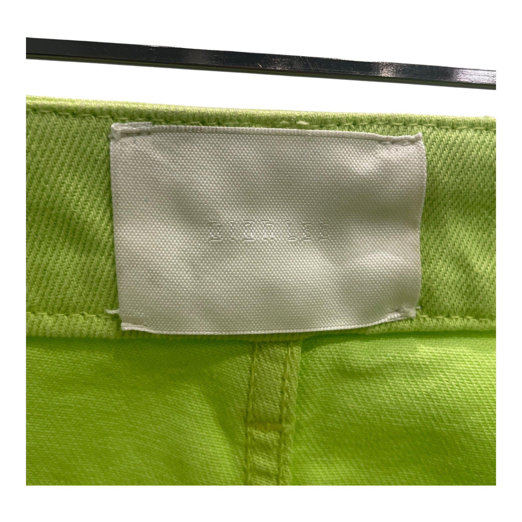 DION LEE/Bootcut Pants/S/Denim/GRN/DOUBLE ZIP LIME GREEN PANT view 3
