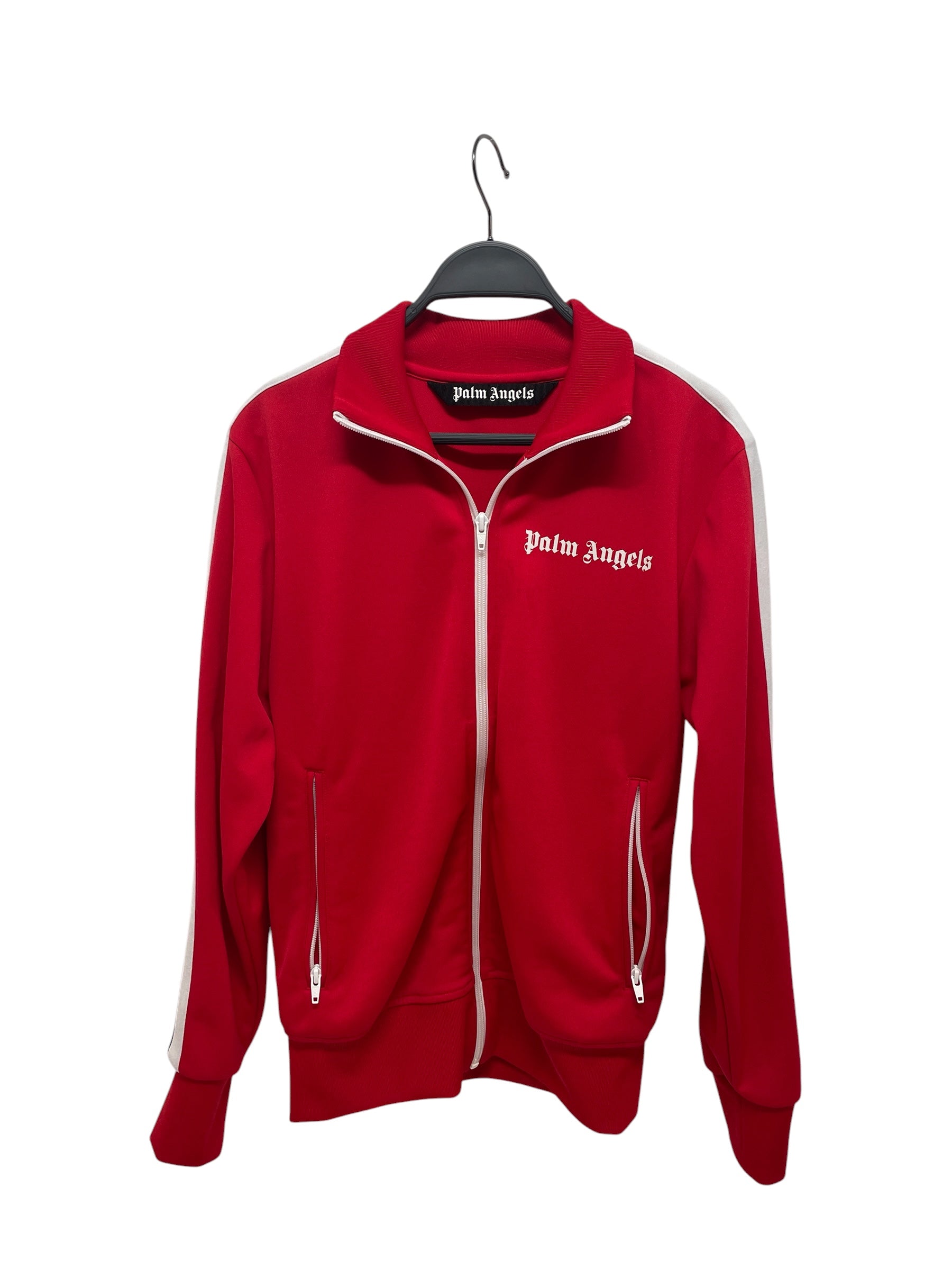 Palm Angels/Track Jkt/S/Polyester/RED/WHT&BLK STRIPE/WHT LOGO view 1