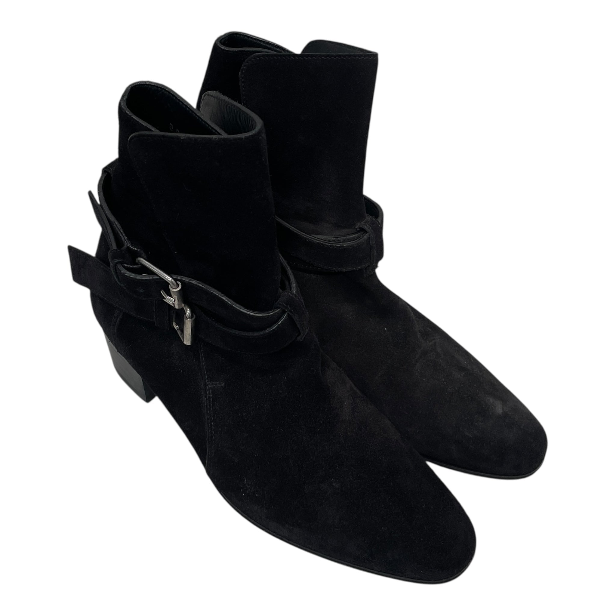 AMIRI/Biker Boots/EU 38.5/Suede/BLK/DOUBLE BUCKLE WYATT STYLE BOOT view 1