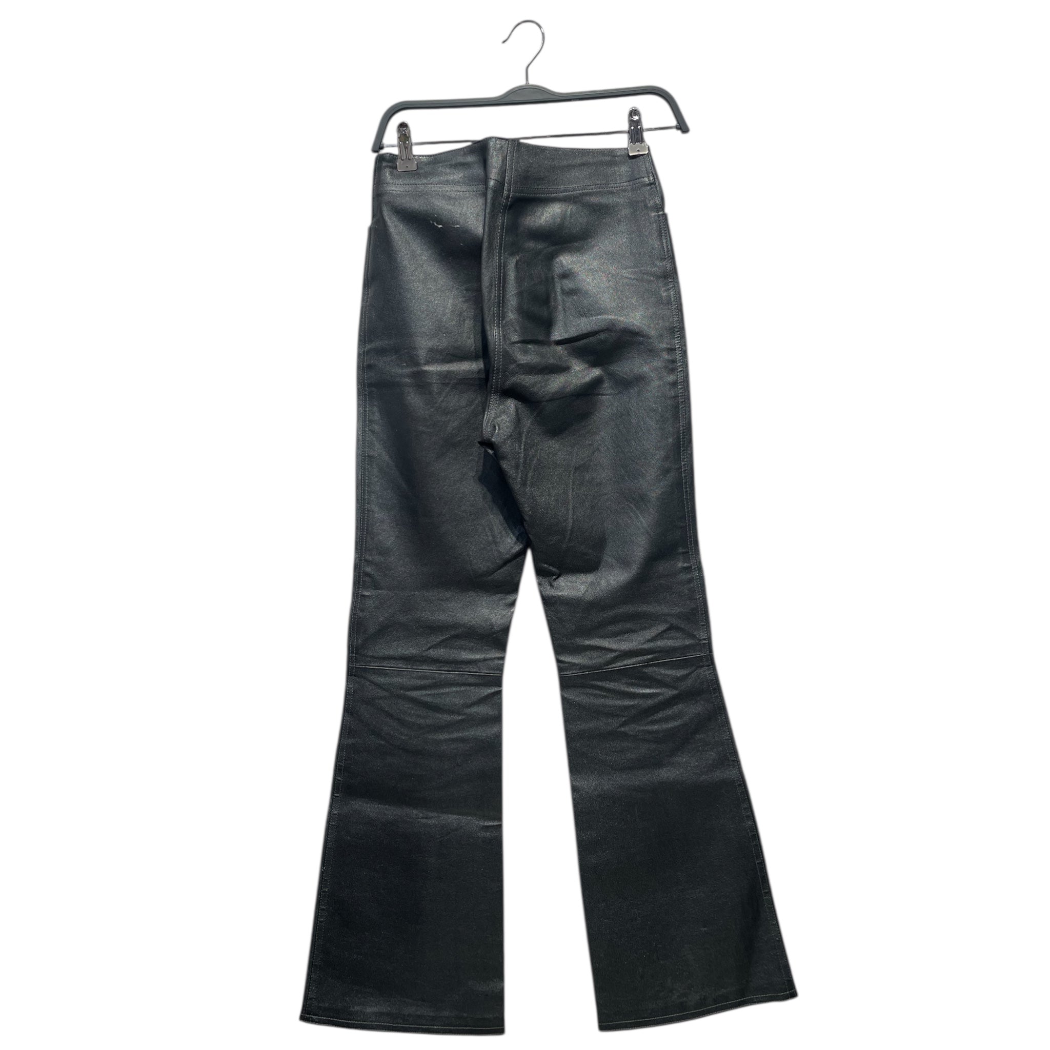 JEAN CLAUD JITROIS/Bootcut Pants/40/Leather/BLK/NO BUTTON CLOSURE view 2