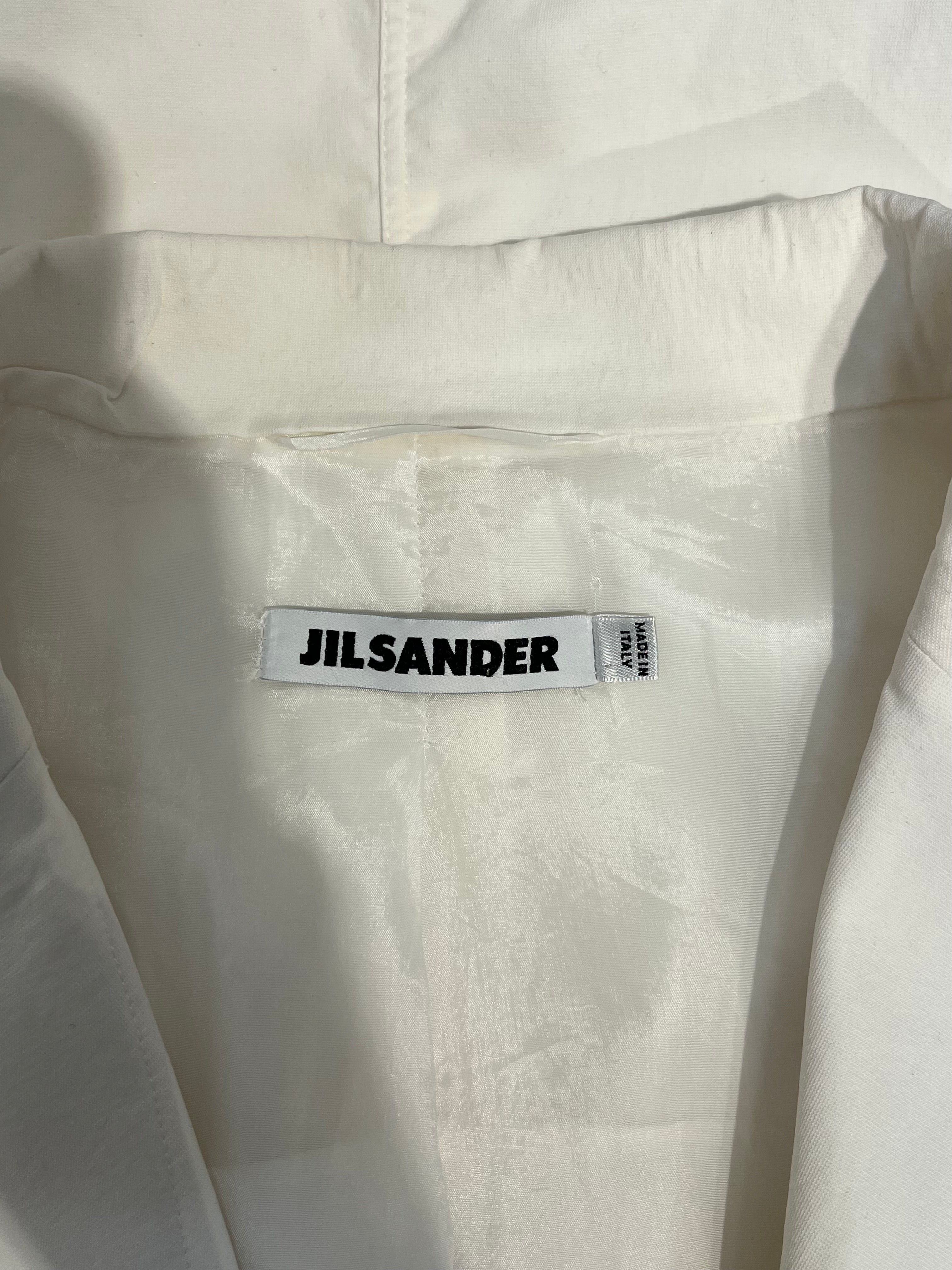 JIL SANDER/Blouson/40/Cotton/WHT/LAB COAT POCKETS view 3