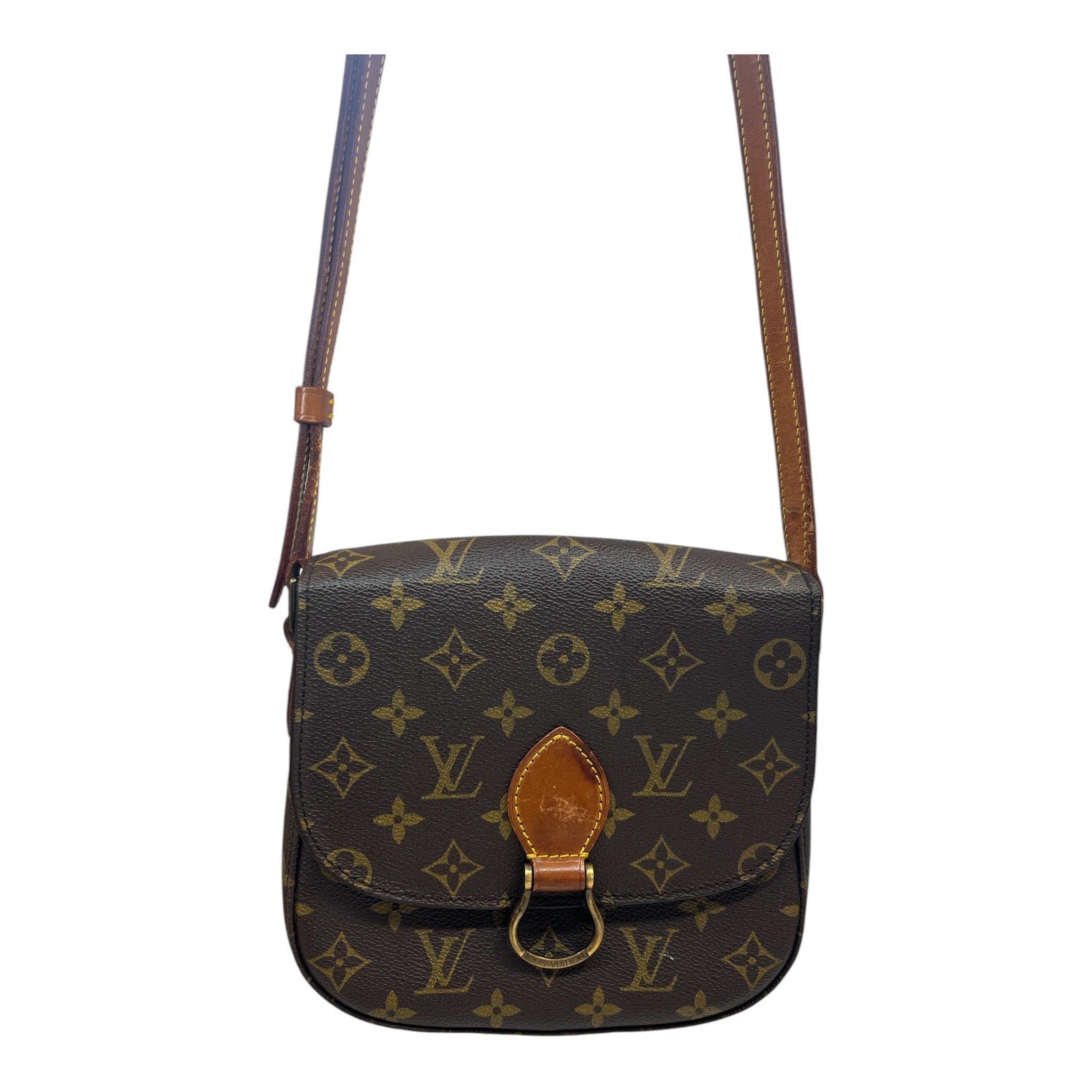 LOUIS VUITTON/Cross Body Bag/Monogram/Leather/BRW/SAINT CLOUD FRONT FLAP 881VI view 1