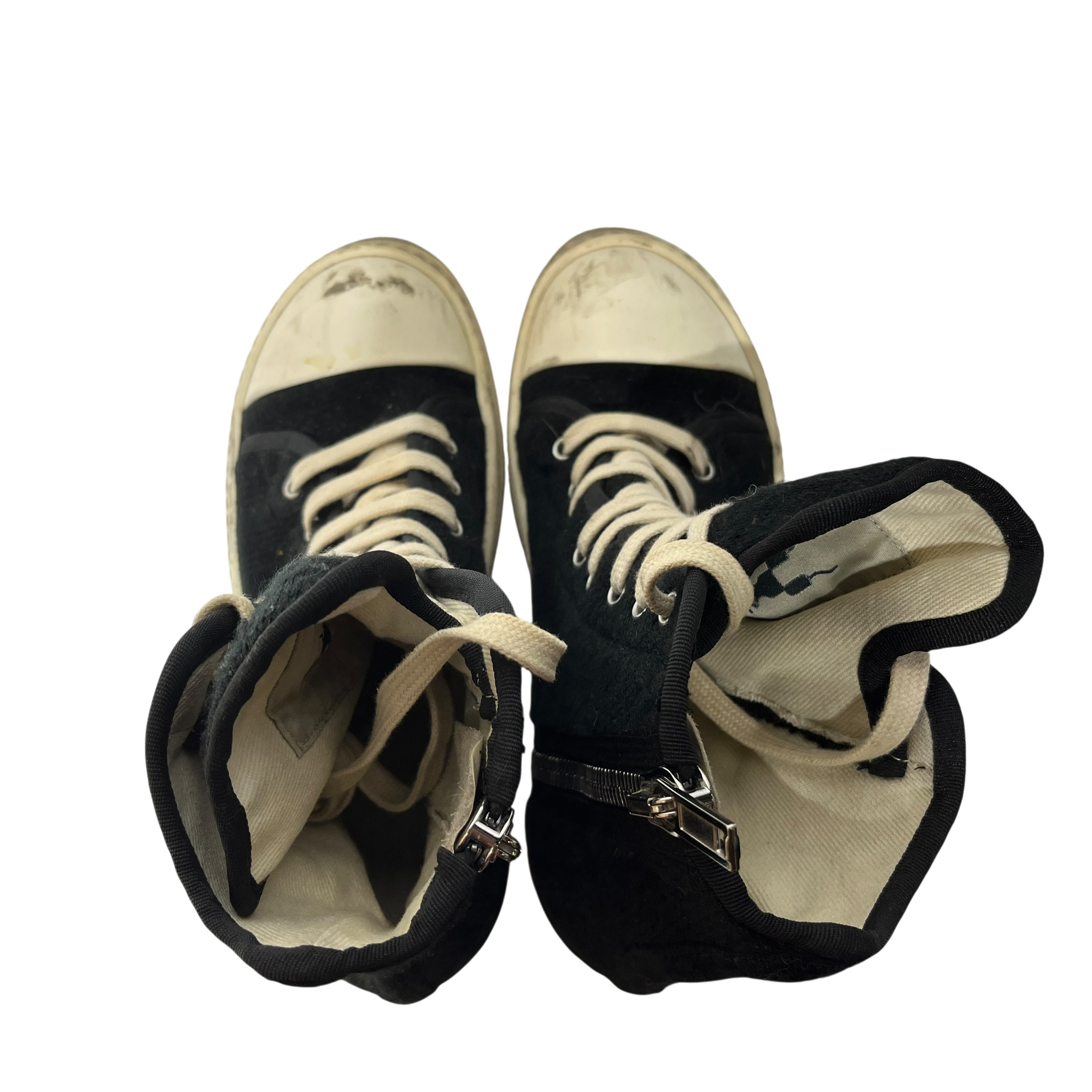 Rick Owens/Hi-Sneakers/US 6/Leather/BLK/WHITE SOLE view 4