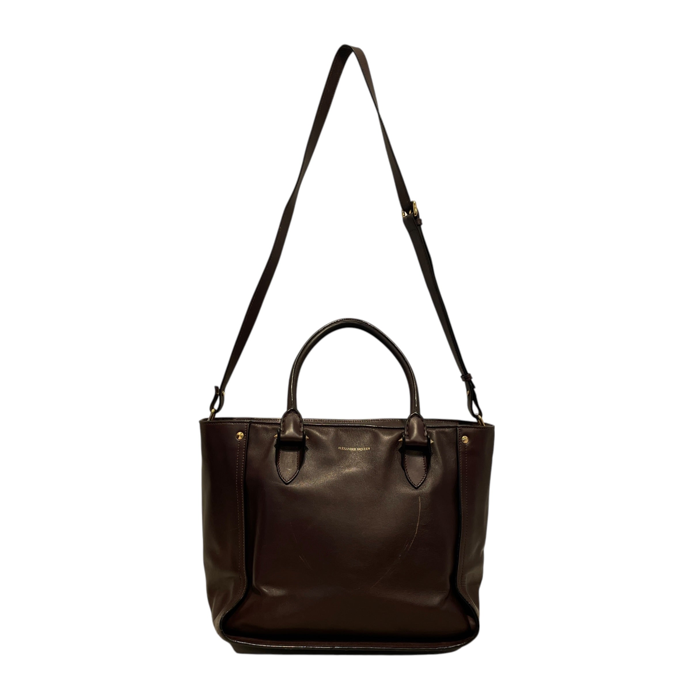 Alexander McQueen/Tote Bag/Leather/BRW/Inside out Shopper Tote view 1
