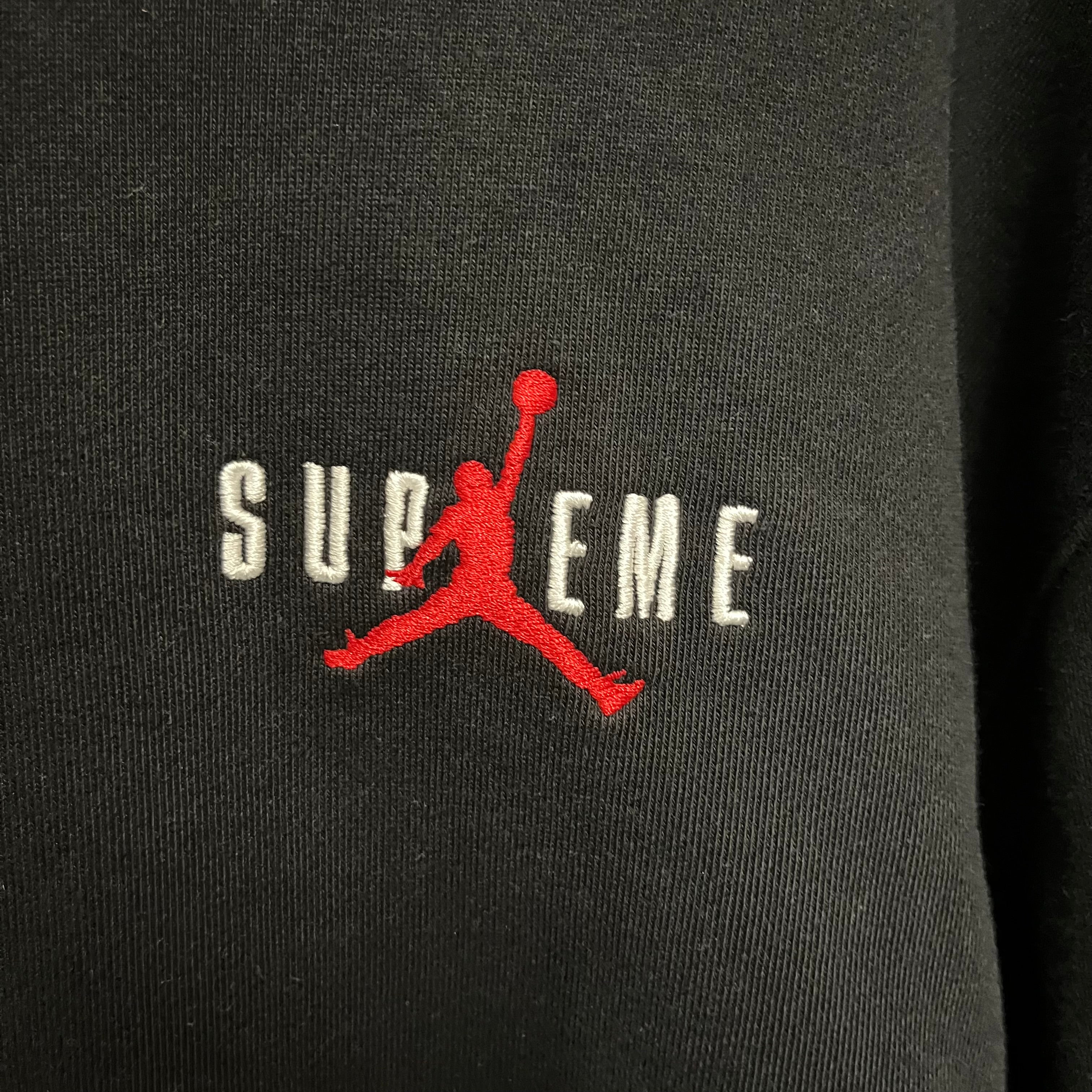 Supreme/JORDAN BRAND/Hoodie/L/Cotton/BLK/Pullover/ view 2
