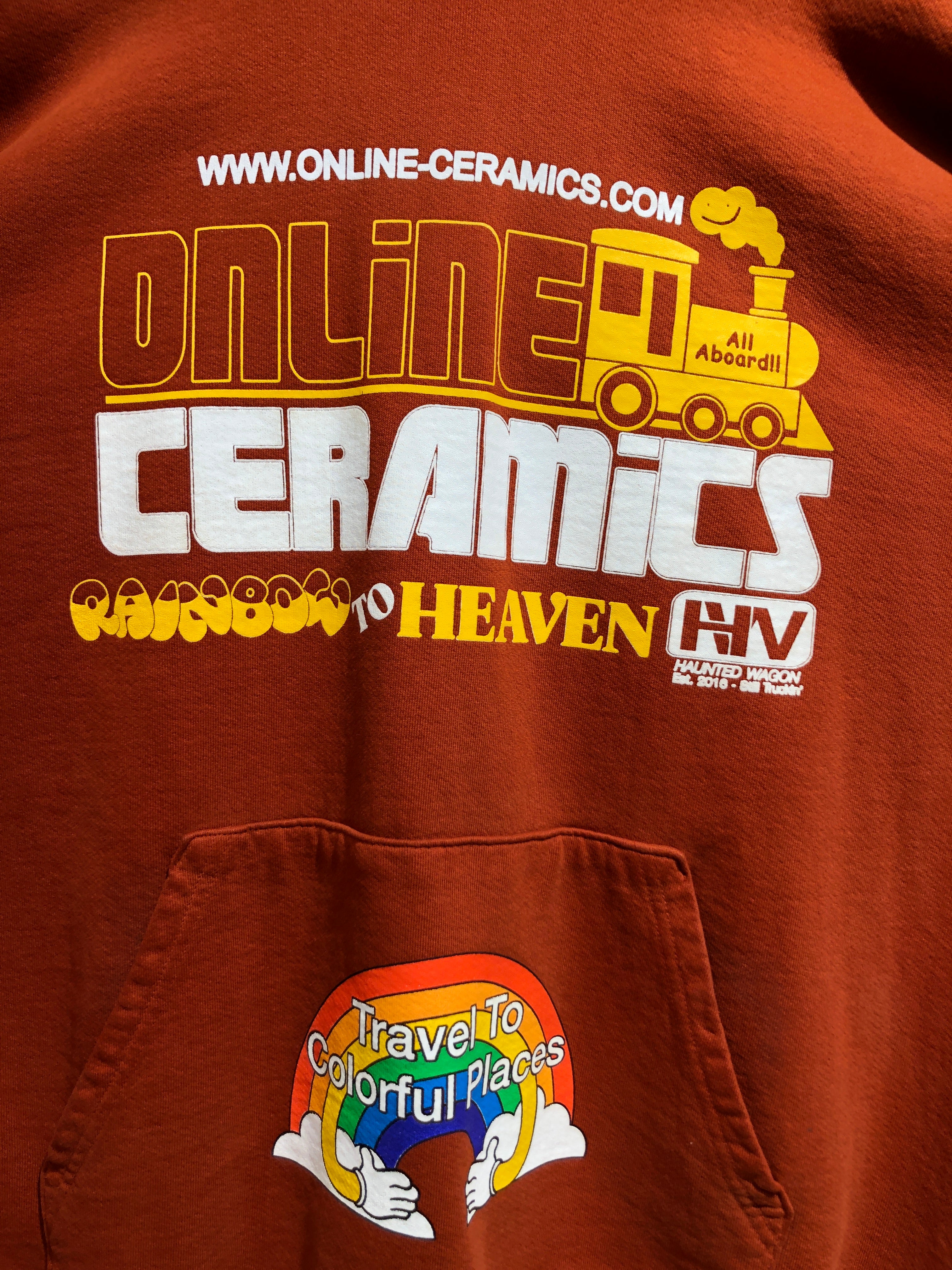 Online Ceramics/Hoodie/XXL/Graphic/Cotton/CML/Rainbow of Heaven view 3