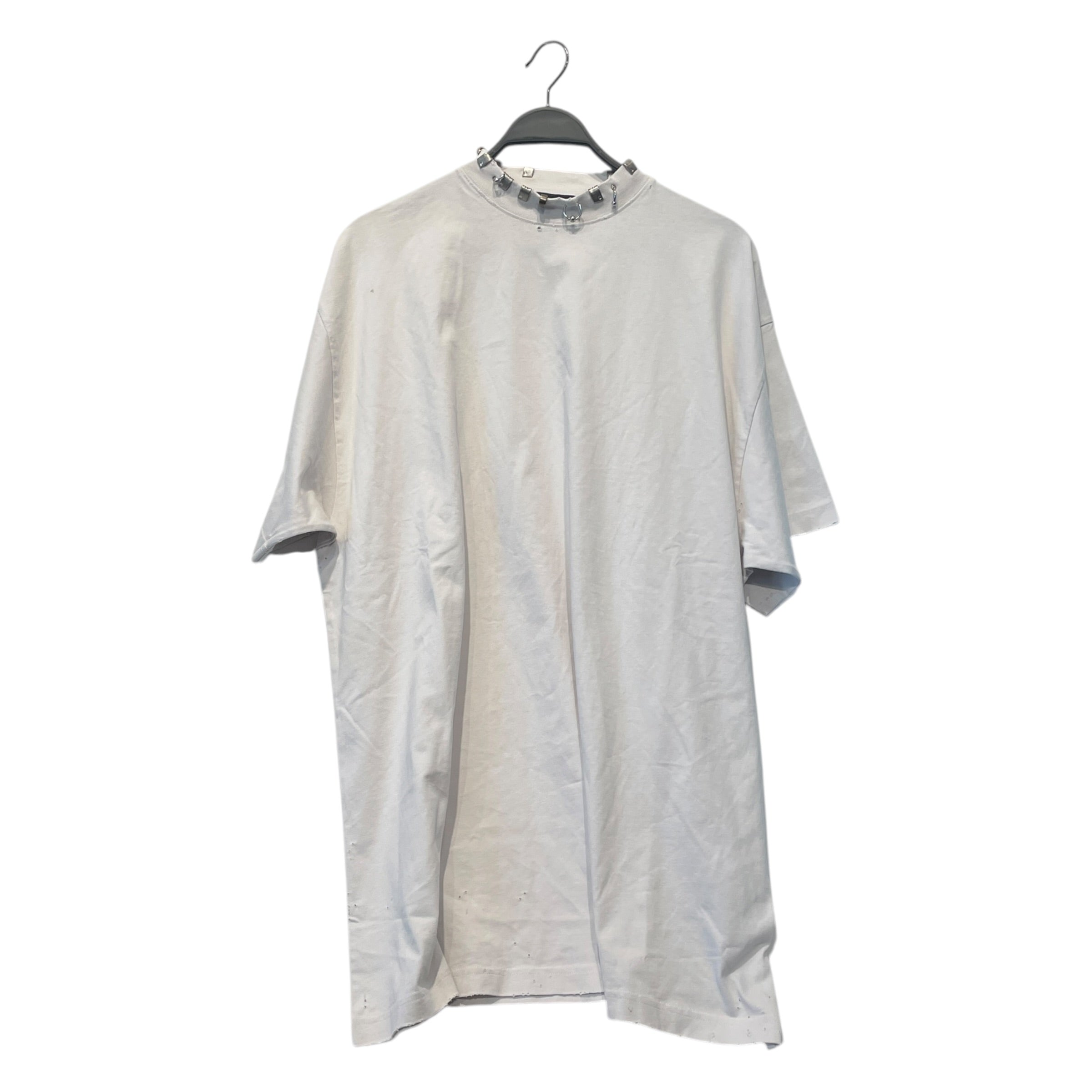 BALENCIAGA/T-Shirt/3/Cotton/WHT/PIERCED COLLAR view 1