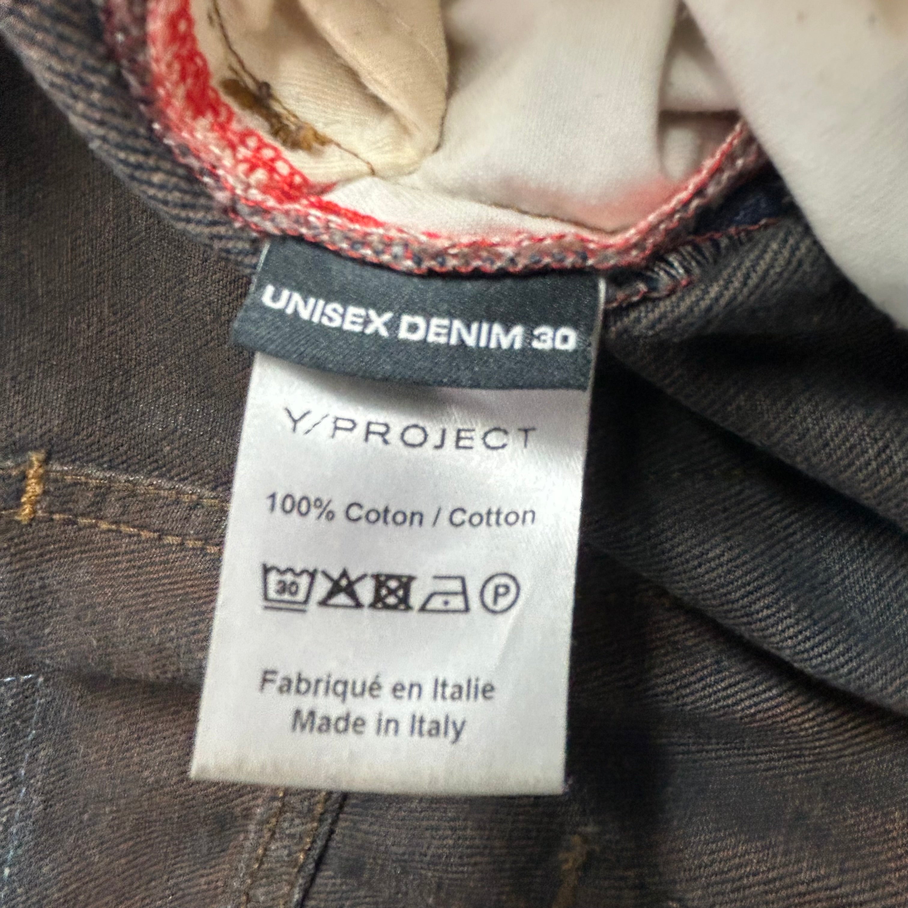 Y/PROJECT/Straight Pants/30/Denim/BLK/TWO TONE view 4
