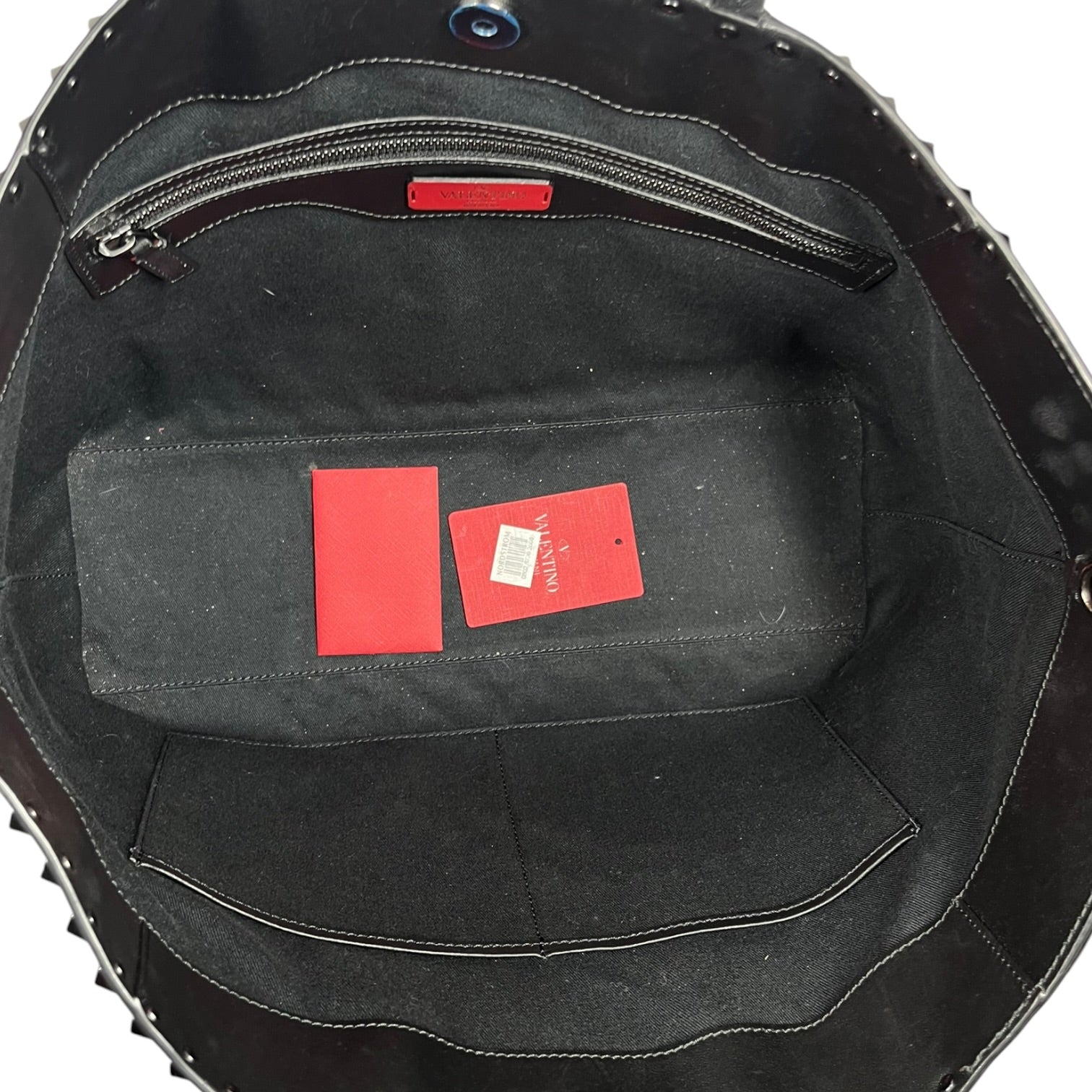 VALENTINO/Tote Bag/Leather/BLK/Rockstud Macro Pois Tote view 5