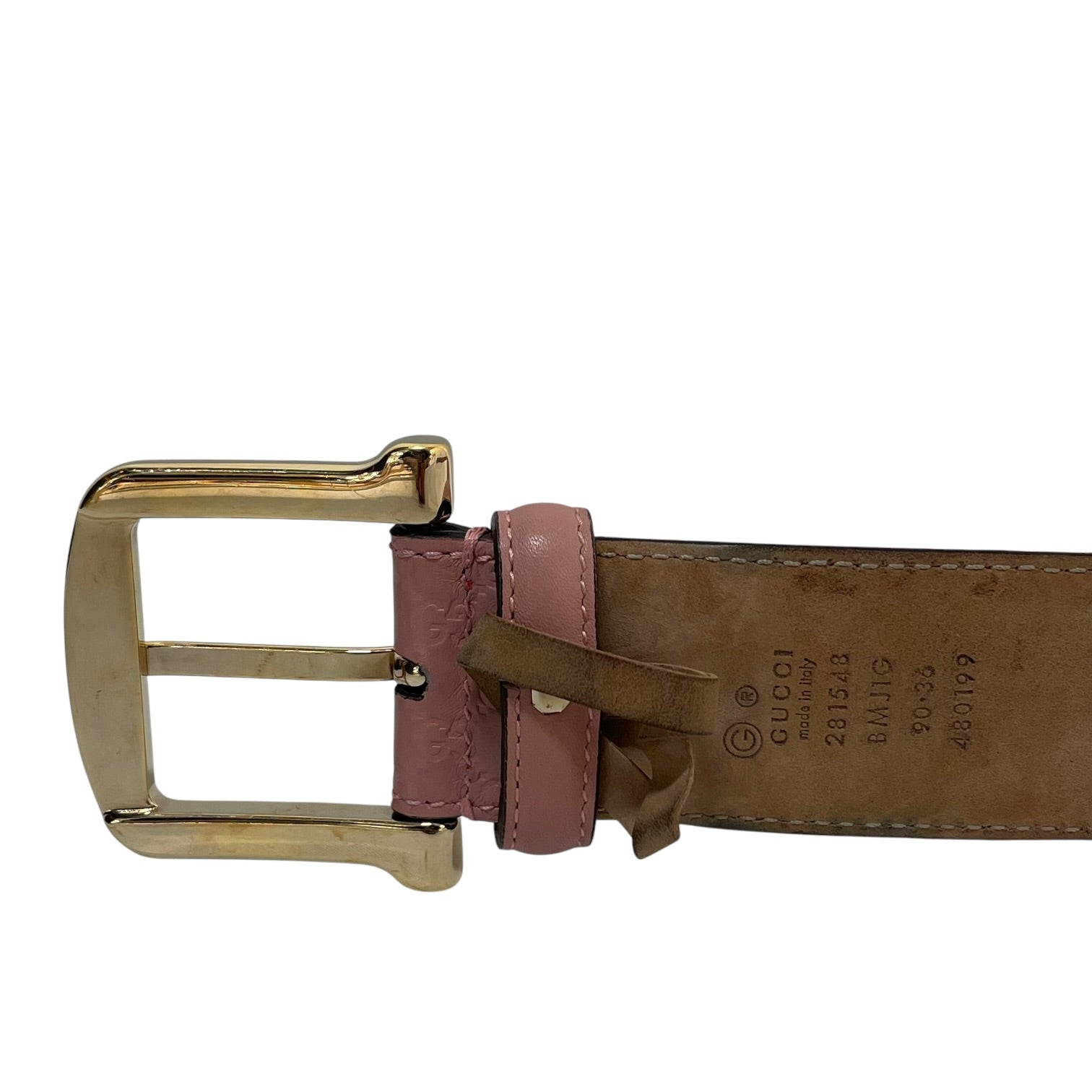 GUCCI/Belt/Monogram/Leather/PNK/L's/ view 3
