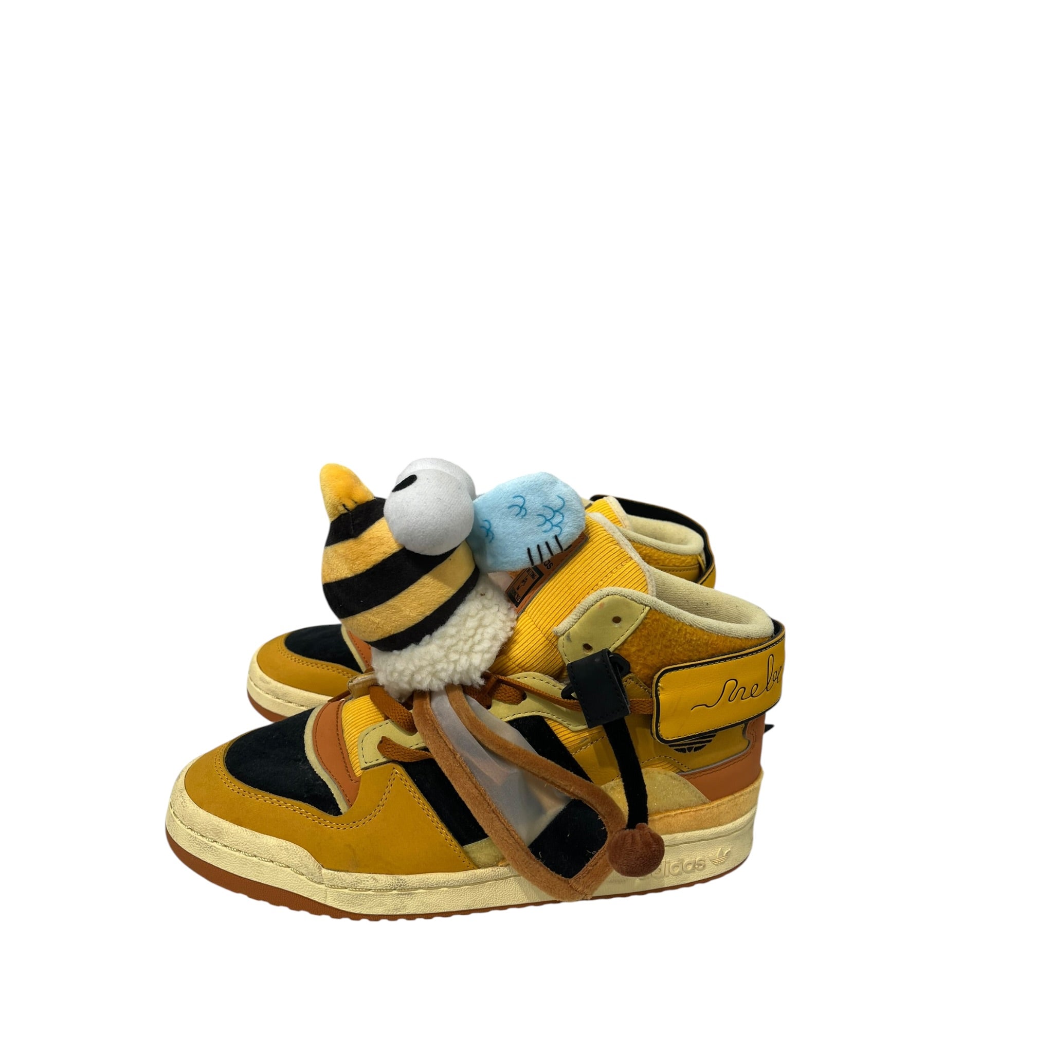 adidas/Hi-Sneakers/US 10/Animal Pattern/Suede/YEL/Adidas Bumblebee view 3