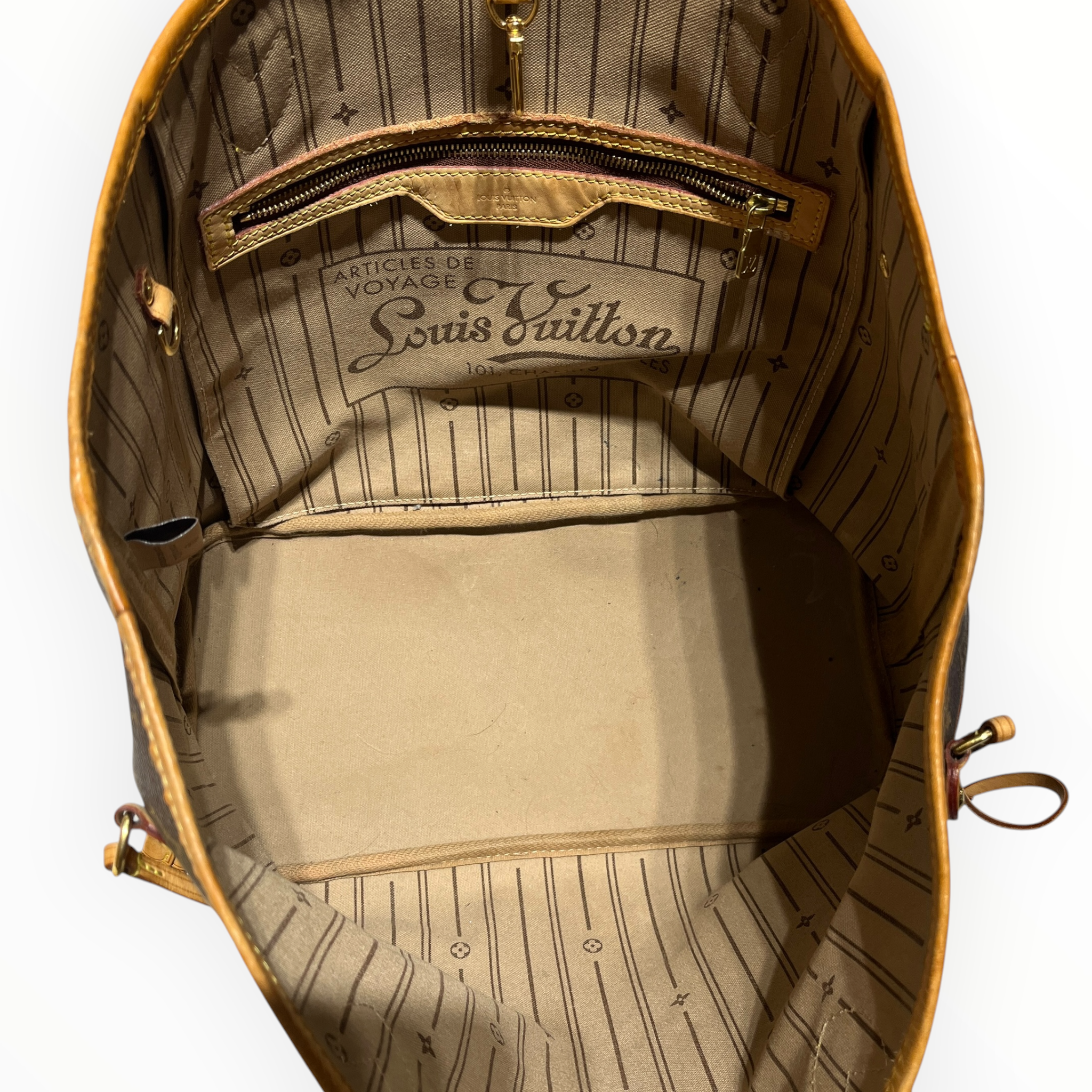 LOUIS VUITTON/Tote Bag/Monogram/Leather/BRW/BEIGE LINING view 3