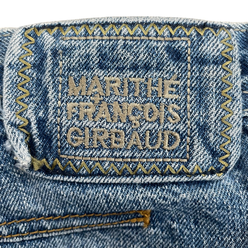 MARITHE FRANCOIS GIRBAUD/Pants/Cotton/BLU/KNEE PATCH