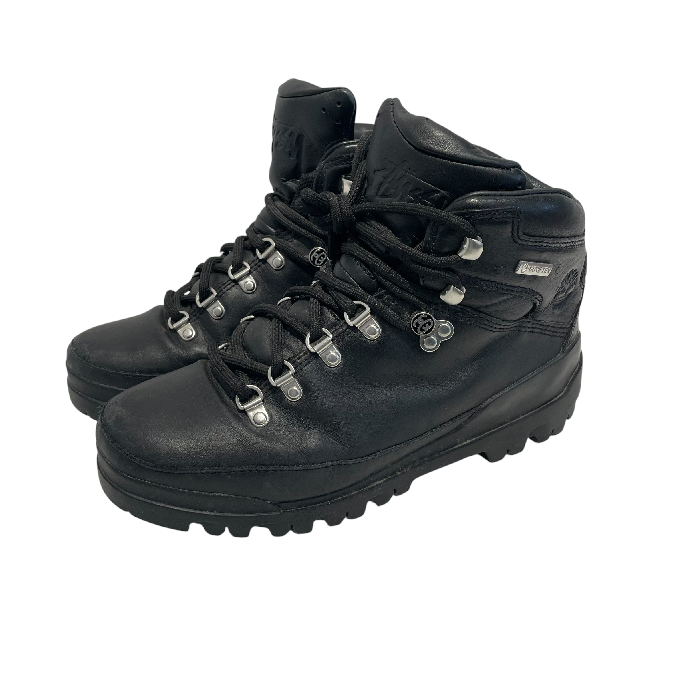 STUSSY/Timberland/Boots/US 8.5/Leather/BLK/World Hiking Boot view 1