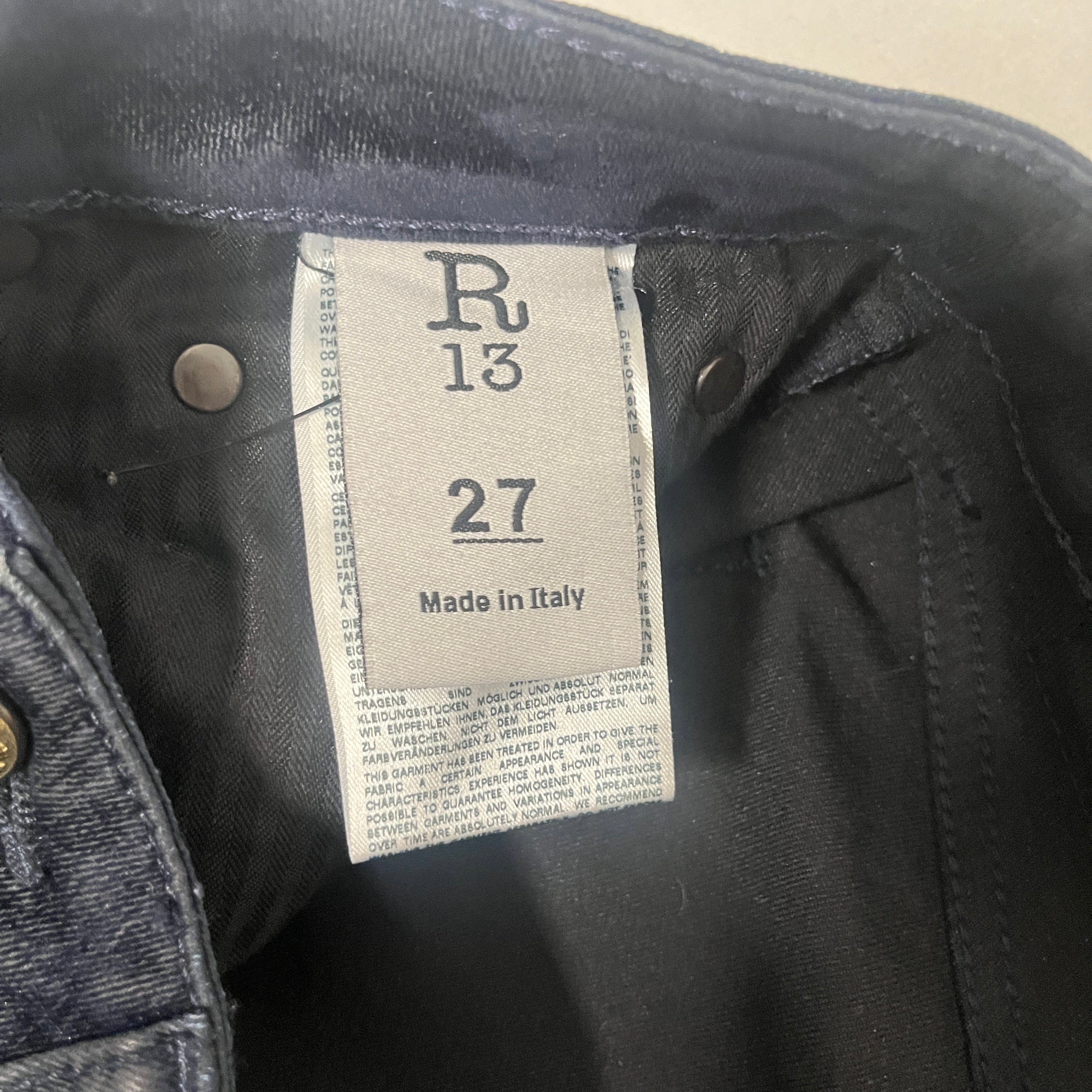 R13/Bootcut Pants/27/Velour/NVY/DESTRESSED KNEE CUTS view 4