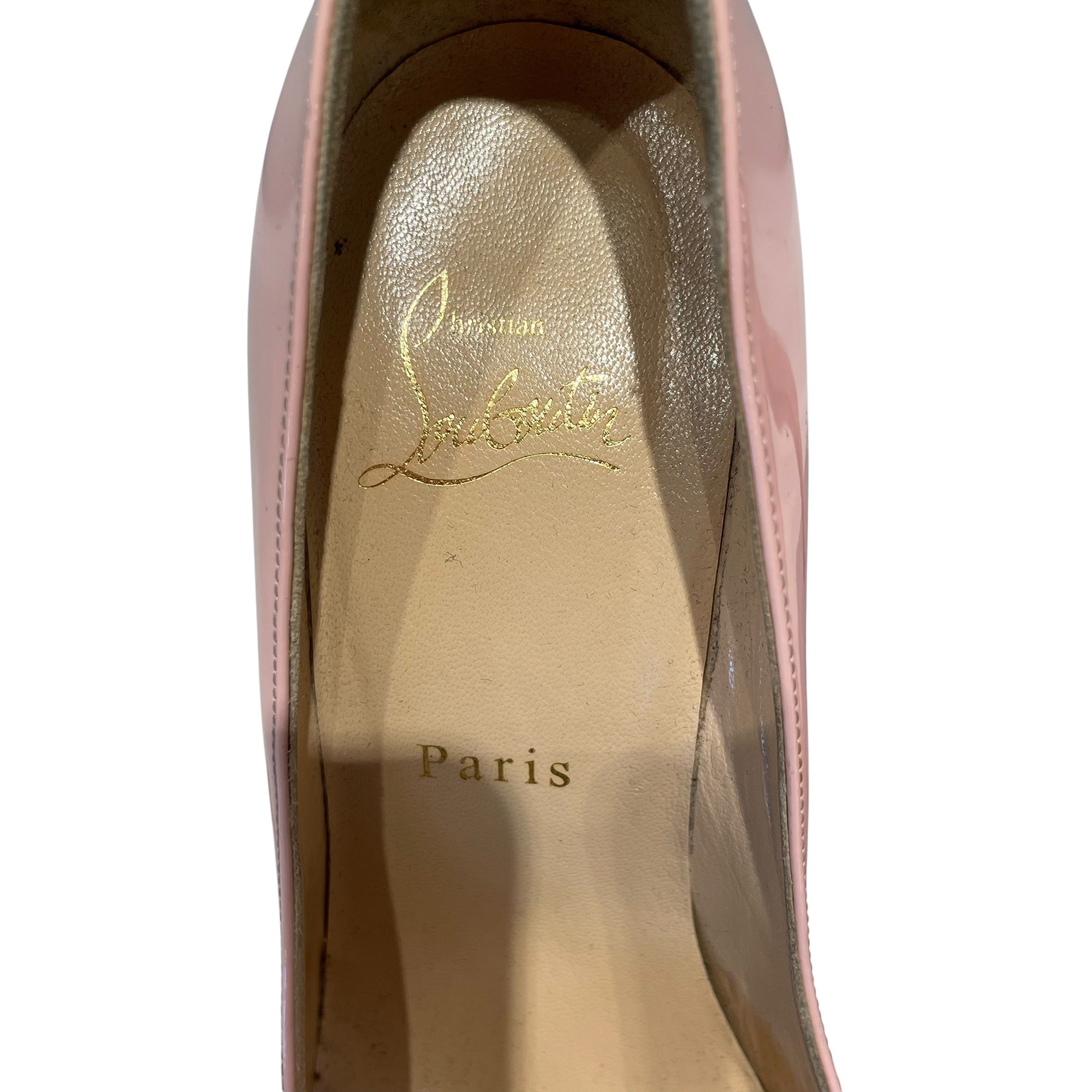 Christian Louboutin/Heels/US 5/Leather/PNK/PINK PATENT LEATHER PUMPS view 3