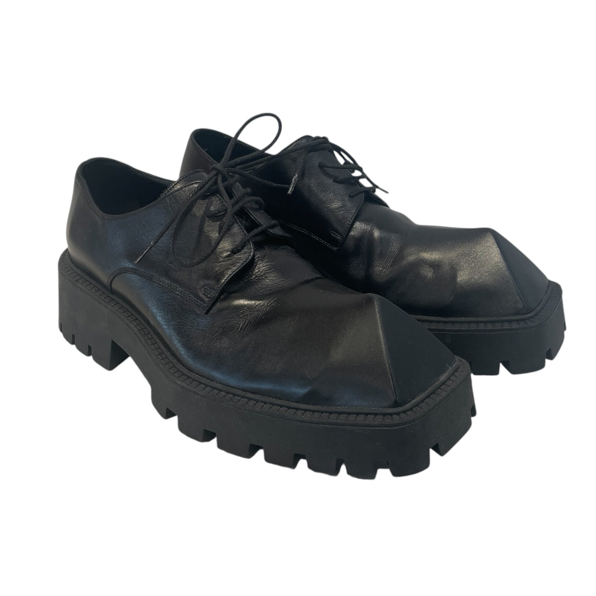 BALENCIAGA/Loafers/US 7.5/Leather/BLK/RINO DERBY view 1