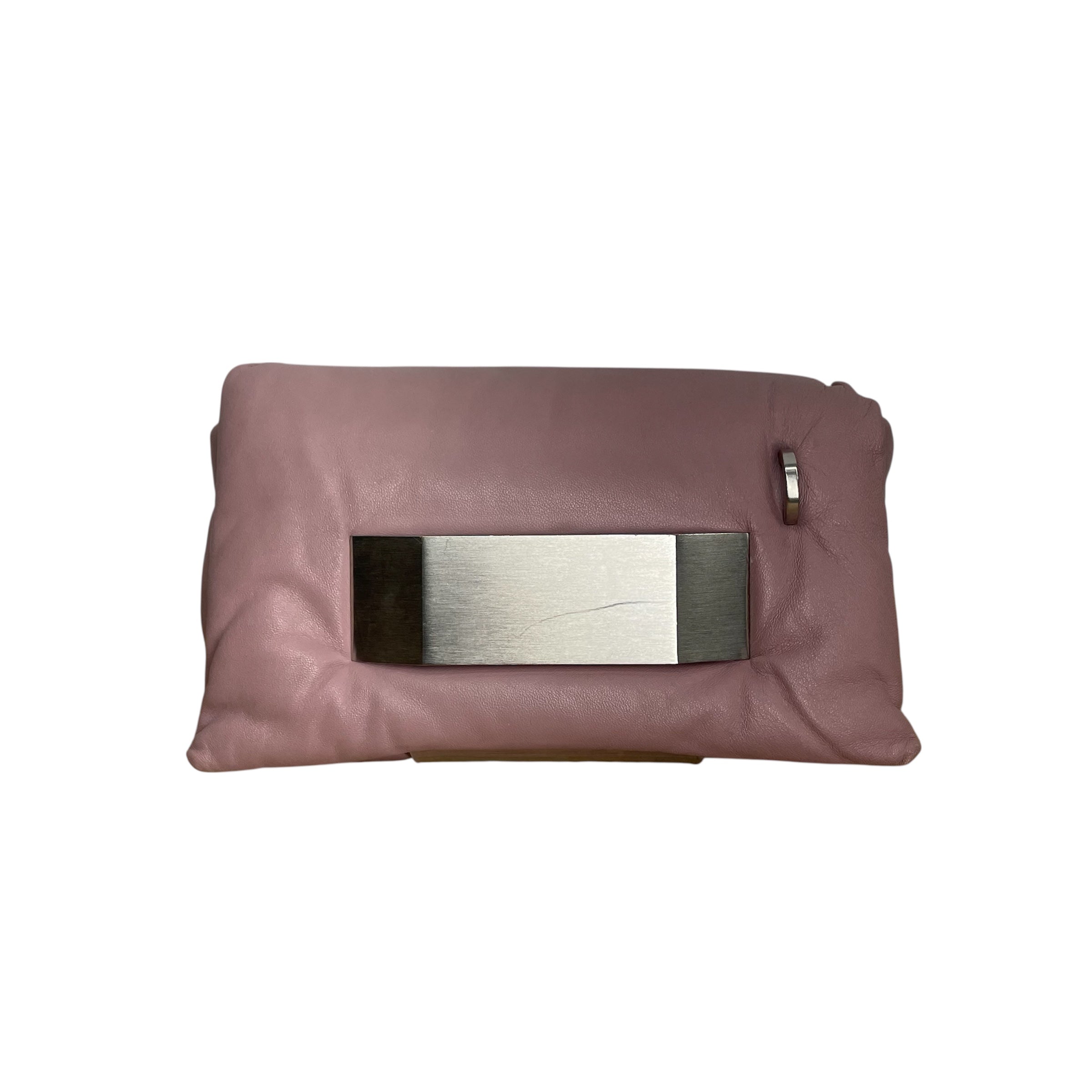 Rick Owens/Cross Body Bag/Leather/PNK/big metal block view 1