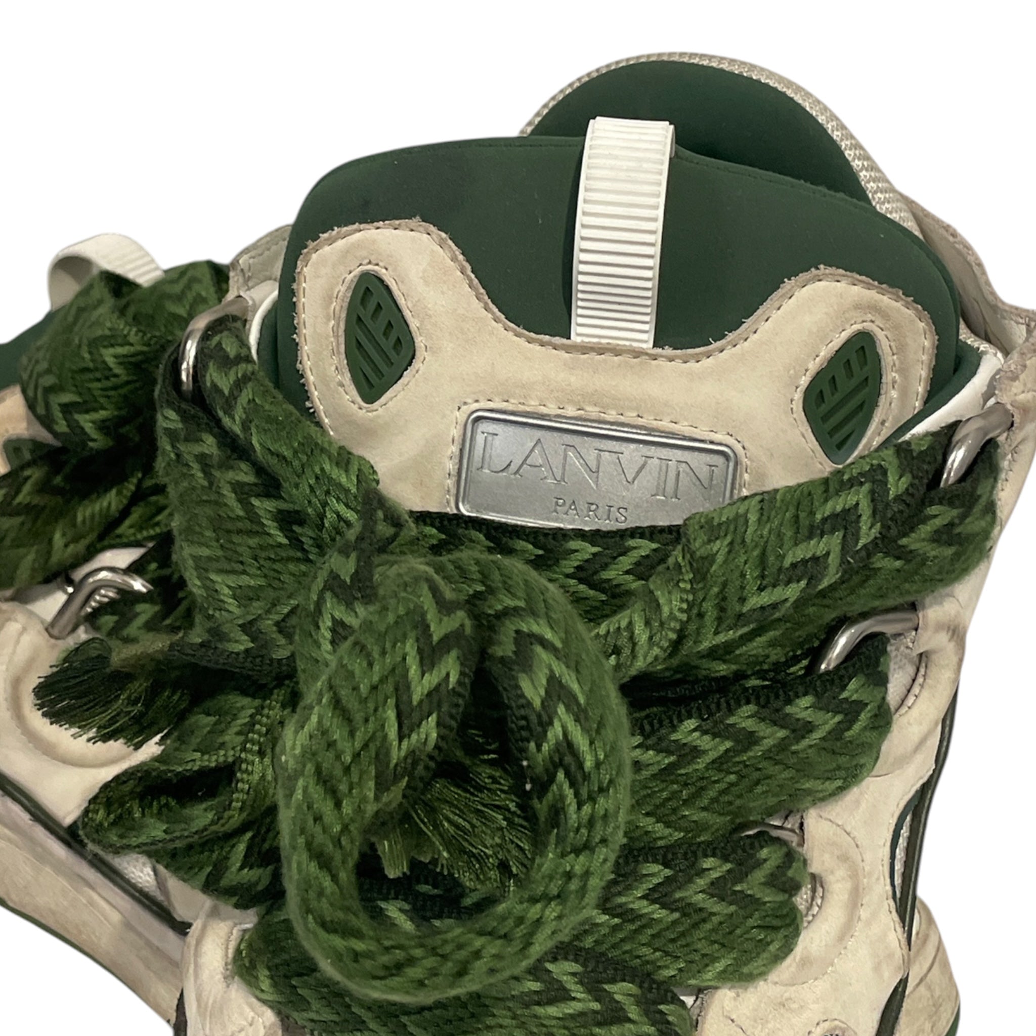 LANVIN/Low-Sneakers/EU 45/WHT/Green Laces view 4