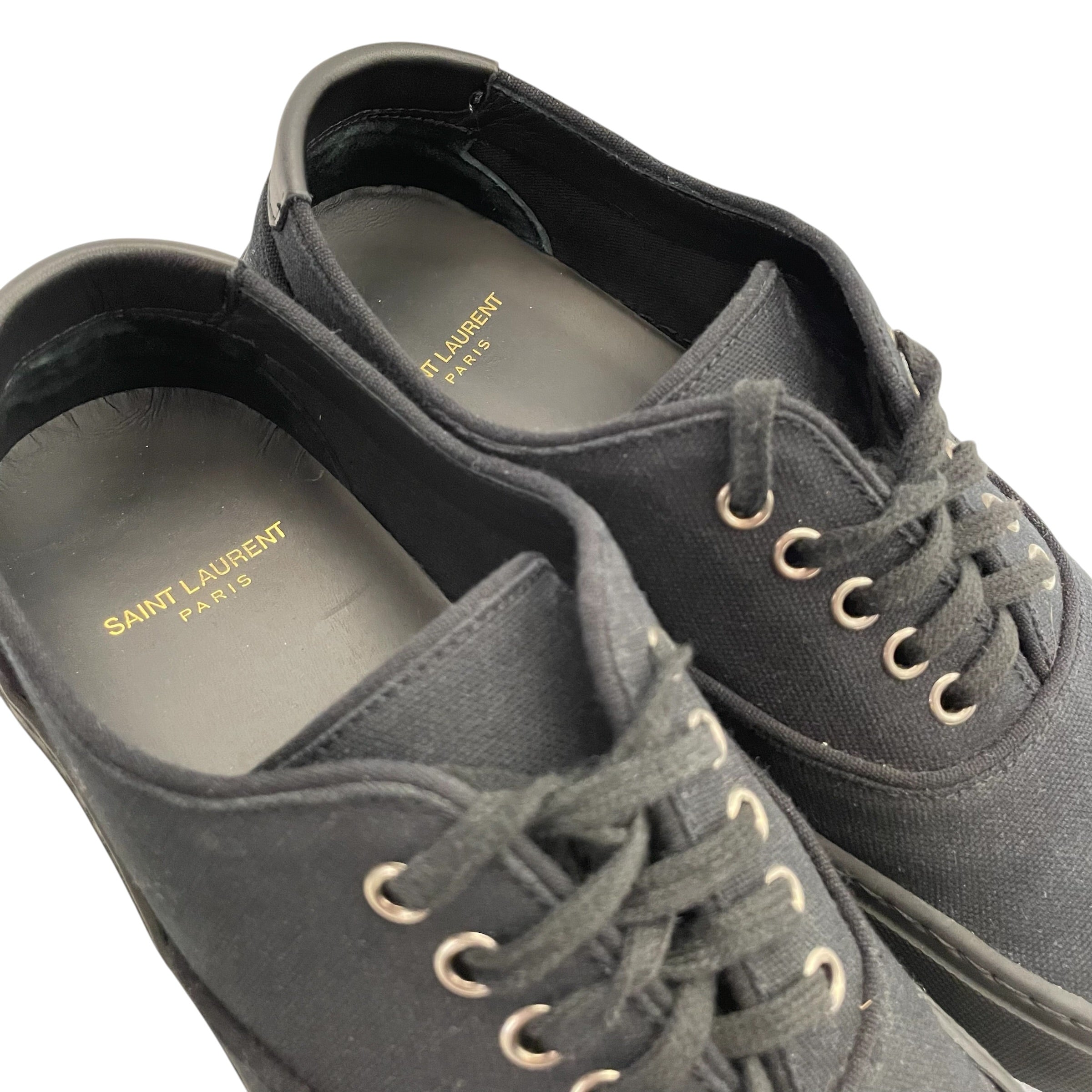 SAINT LAURENT/Low-Sneakers/EU 42.5/Cotton/BLK/VENICE LOW TOP view 9