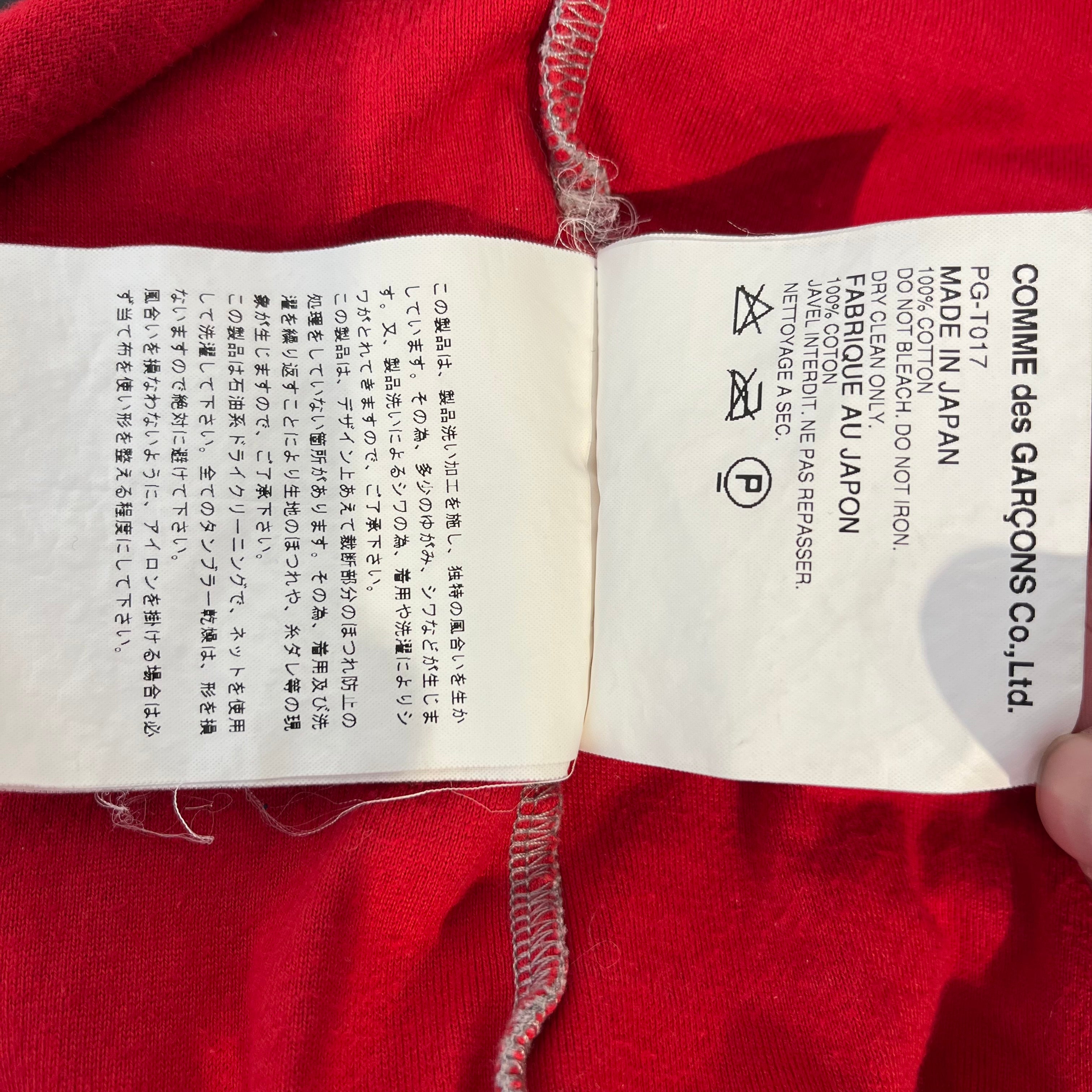 COMME des GARCONS HOMME PLUS/LS T-Shirt/Cotton/RED/AW11 1/1 hybrid longsleeve view 6