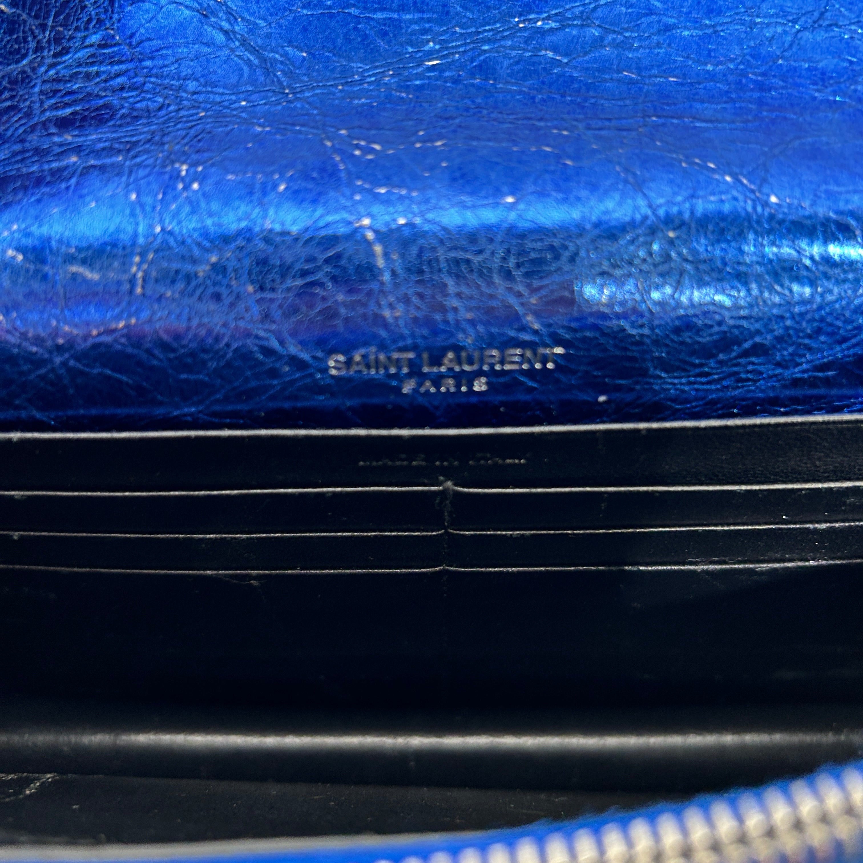 SAINT LAURENT/Cross Body Bag/BLU/CHRME SLV HARDWARE W TASSLE view 5