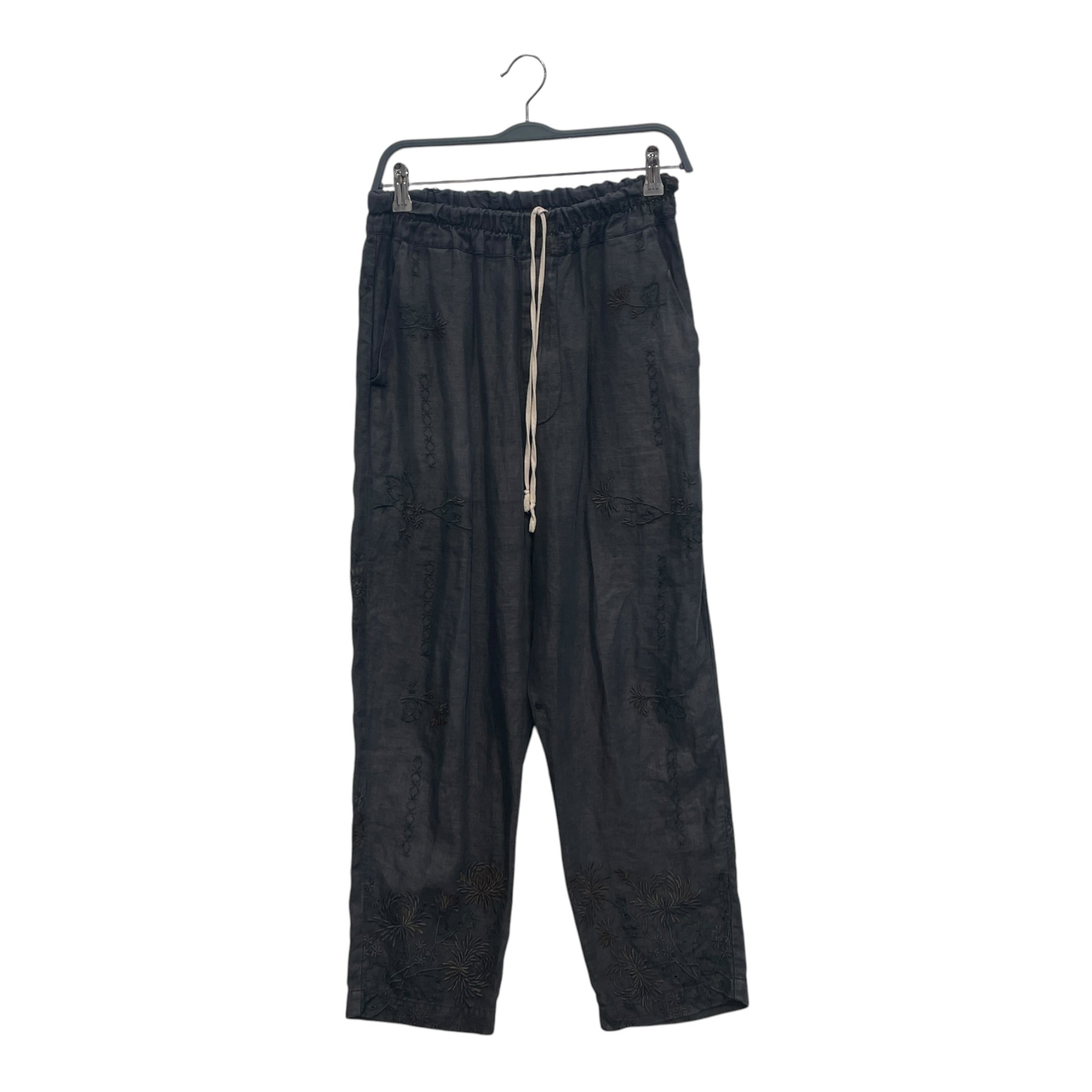 By Walid/Pants/S/Cotton/NVY/FLORAL EMBROIDERY view 1