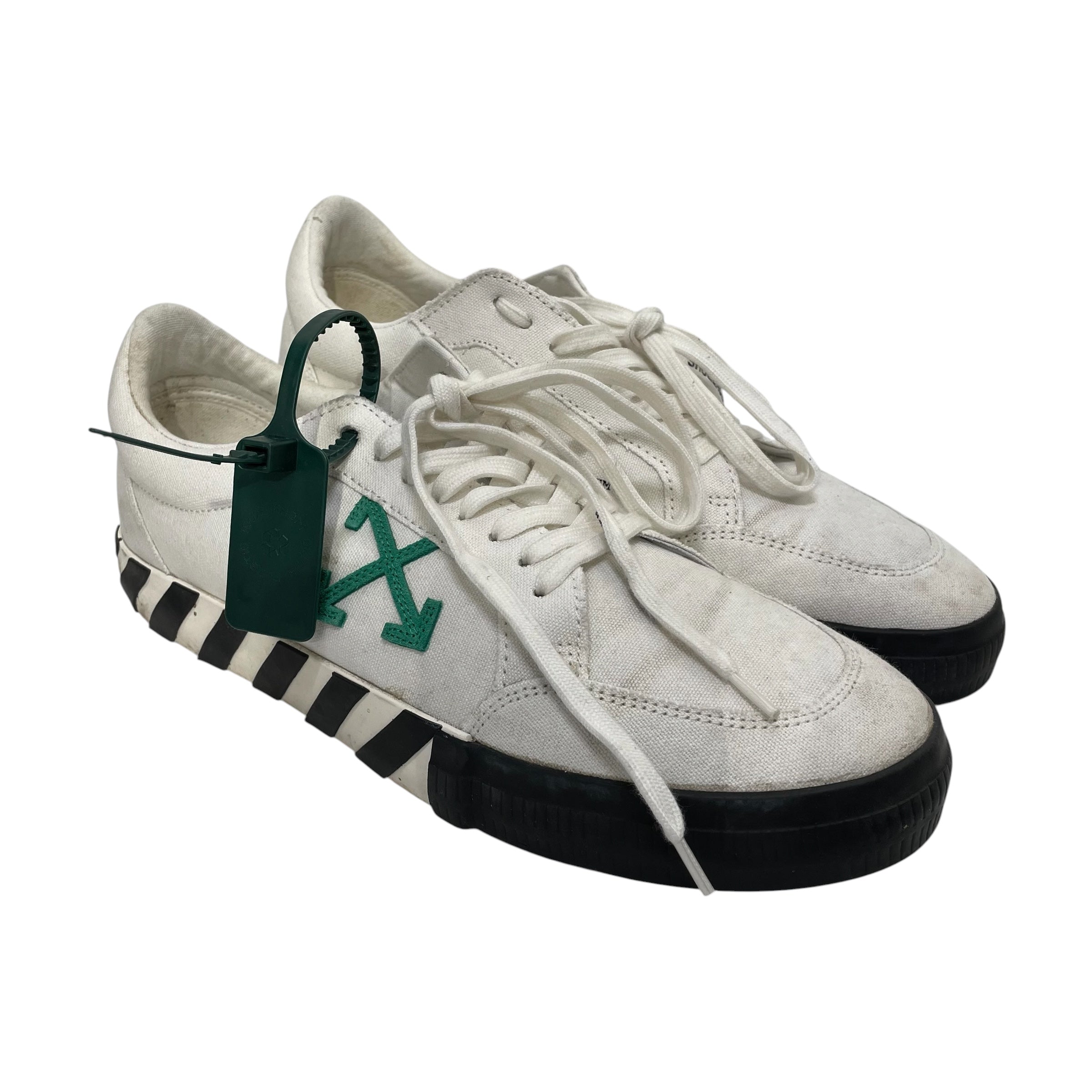 OFF-WHITE/Low-Sneakers/EU 46/WHT/vulcanized canvas low top view 1