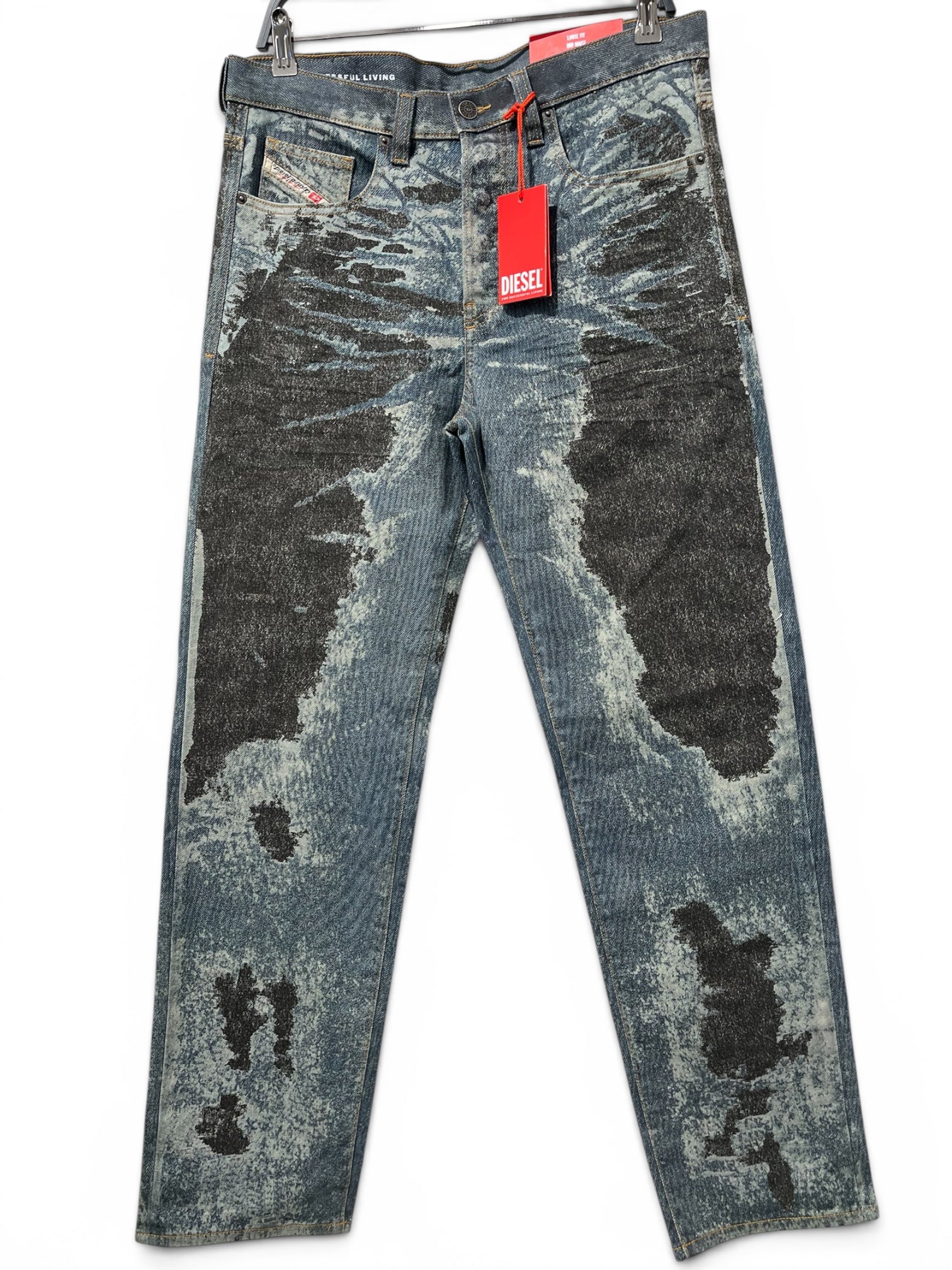DIESEL/Straight Pants/30/Denim/IDG/Distressed/All Over Print/RN93243 view 1
