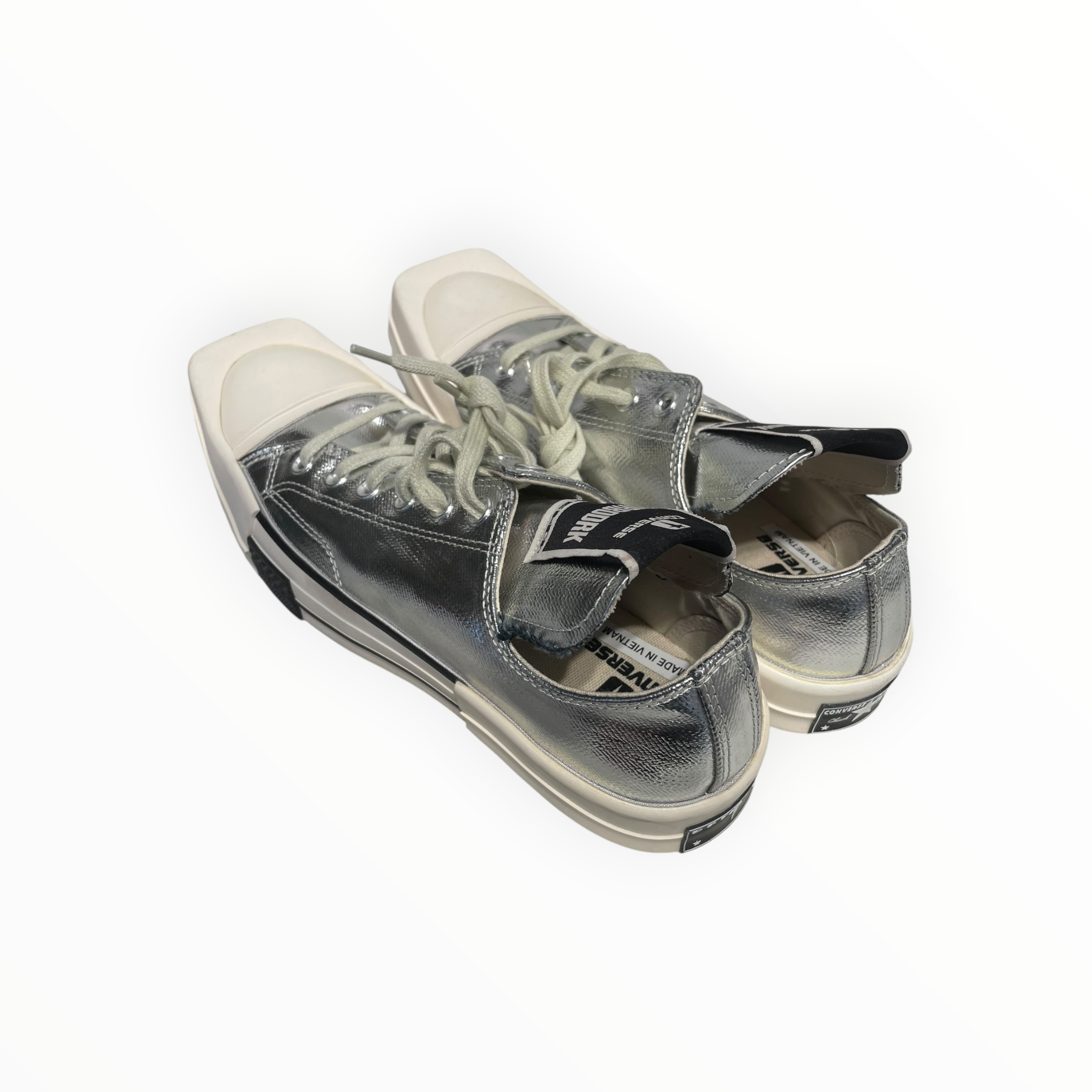 RICK OWENS DRKSHDW/CONVERSE/Low-Sneakers/US 9.5/SLV/square toe view 2